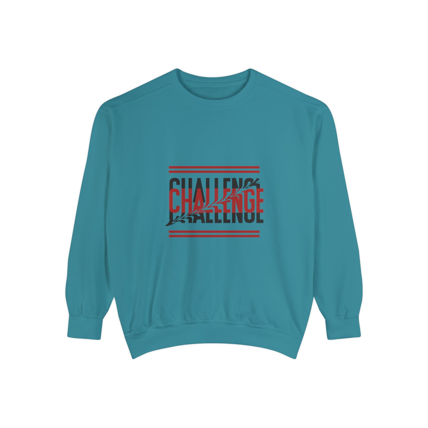 Beautiful Creative Challenge print men and women and Garment-Dyed Sweatshirt