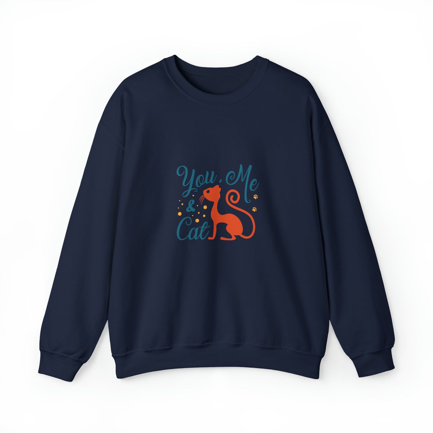 You me and cat Heavy Blend™ Crewneck Sweatshirt for women