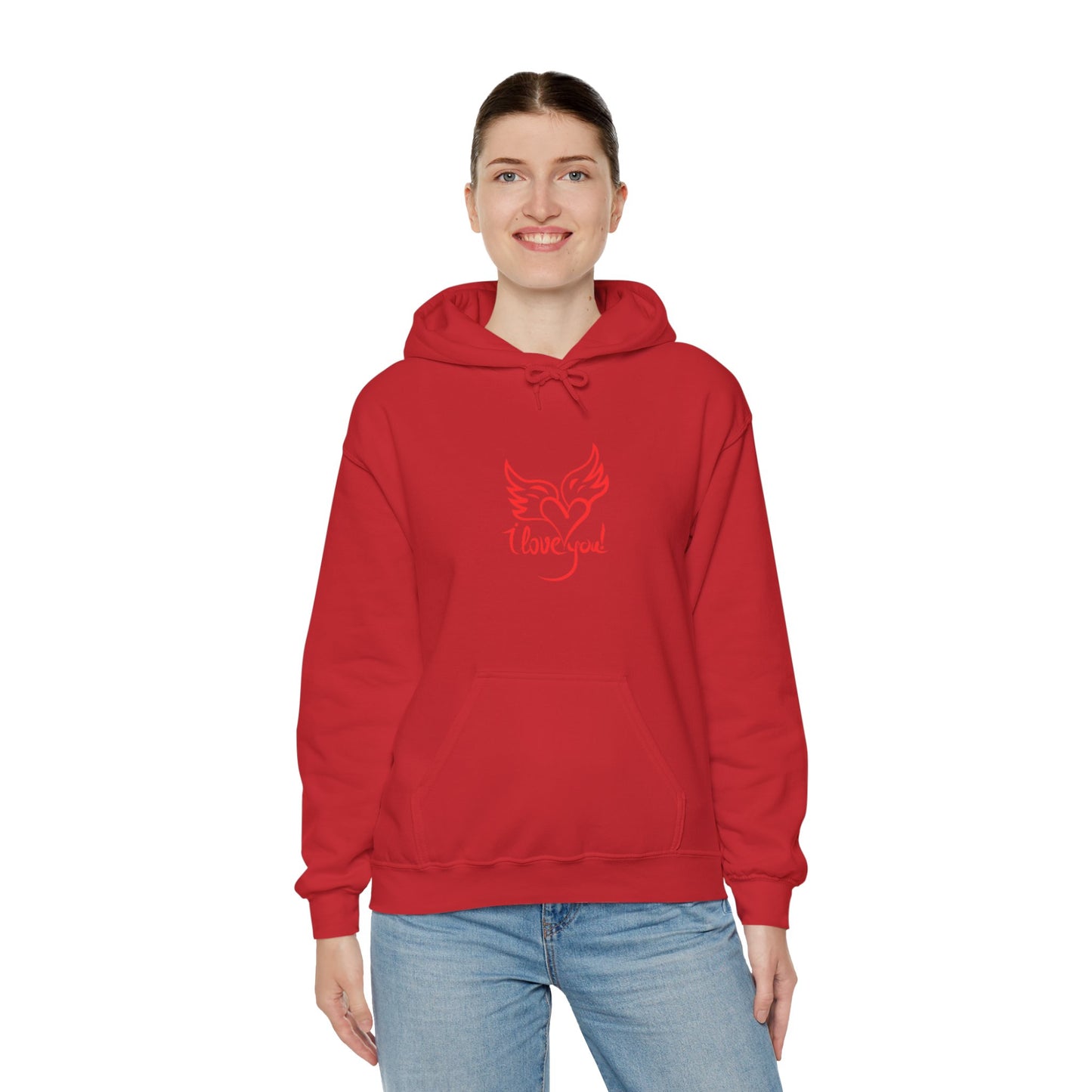 I love you beautiful valentine Heavy Hooded Sweatshirt for men and women