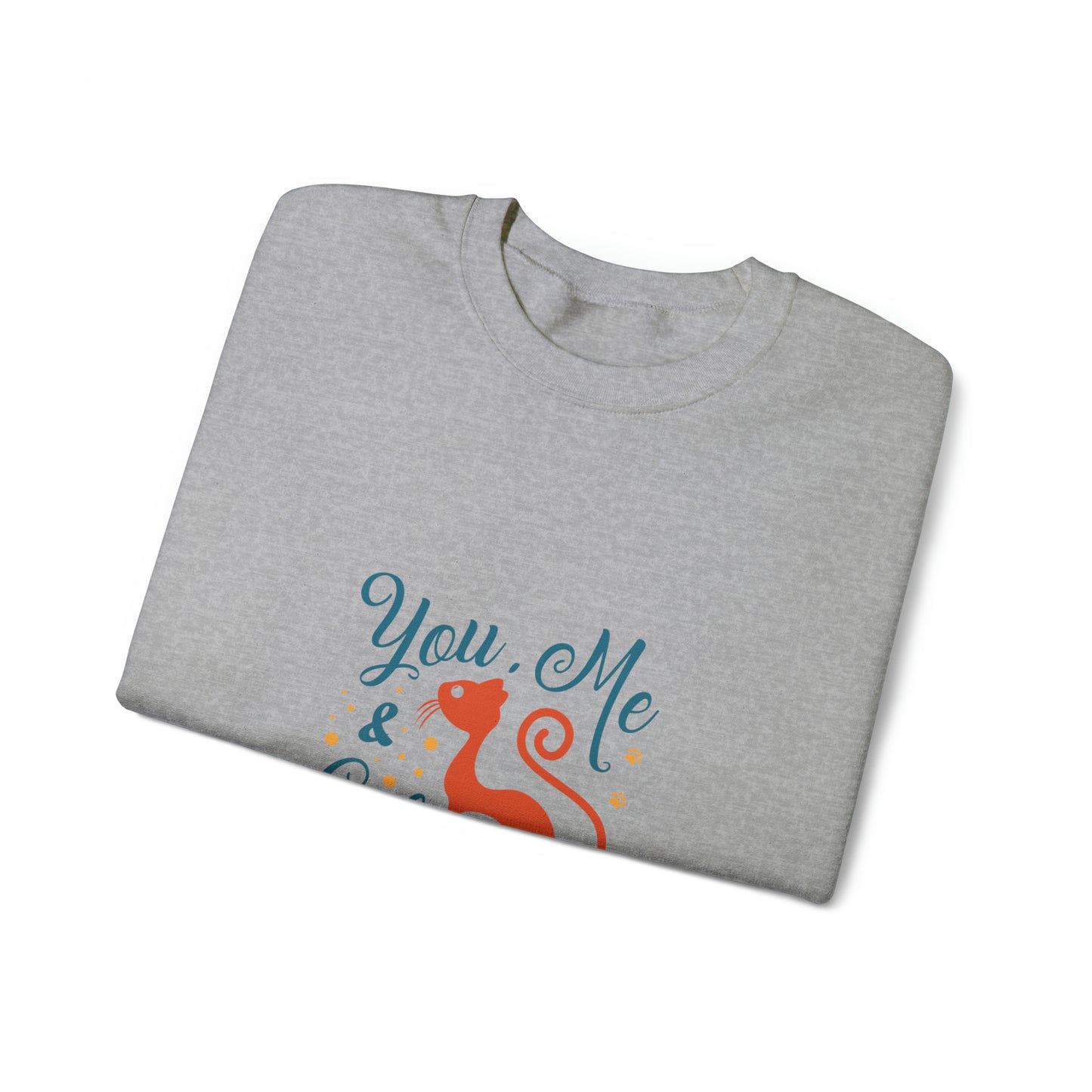 You me and cat Heavy Blend™ Crewneck Sweatshirt for women