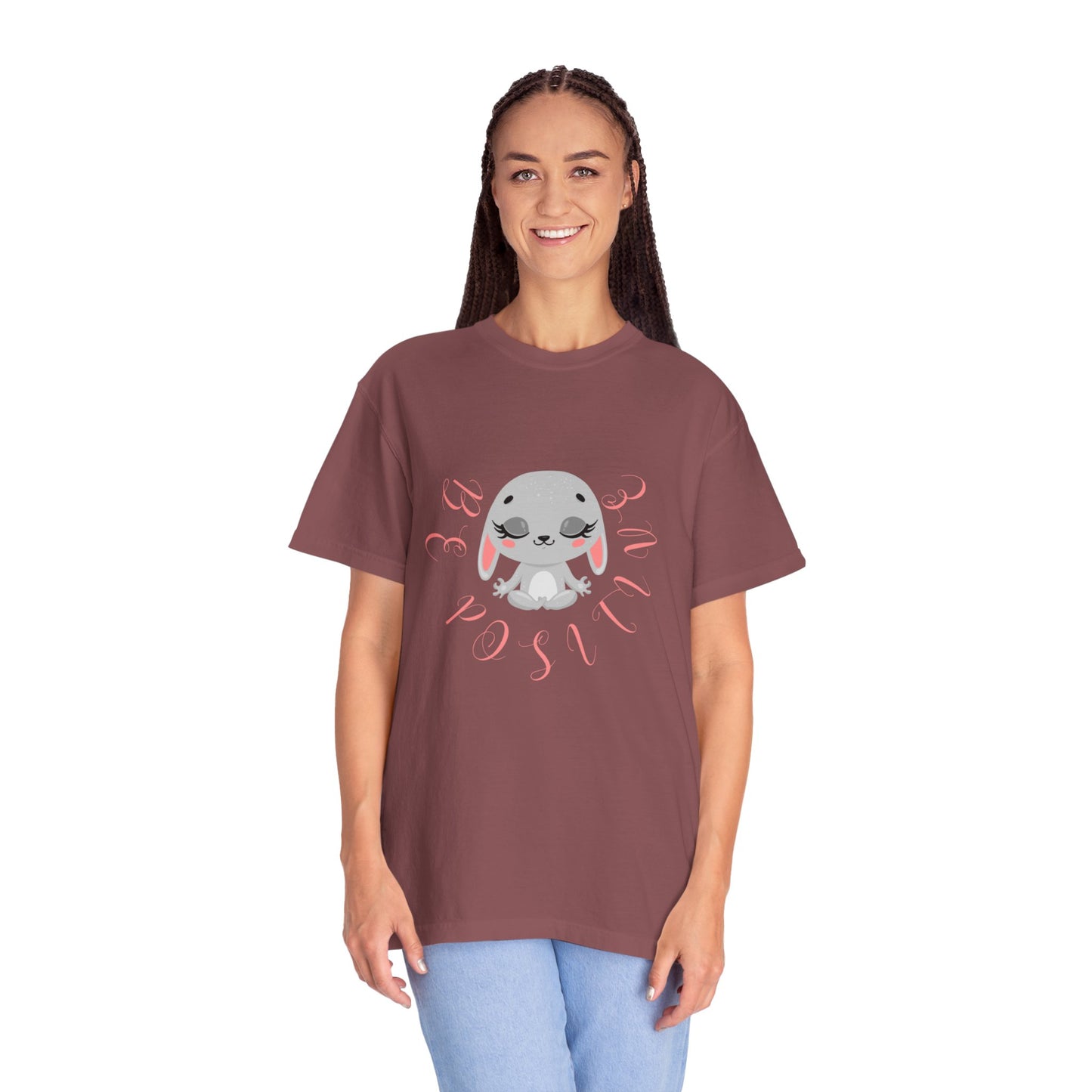 Cute Bunny Be positive T-shirt for women