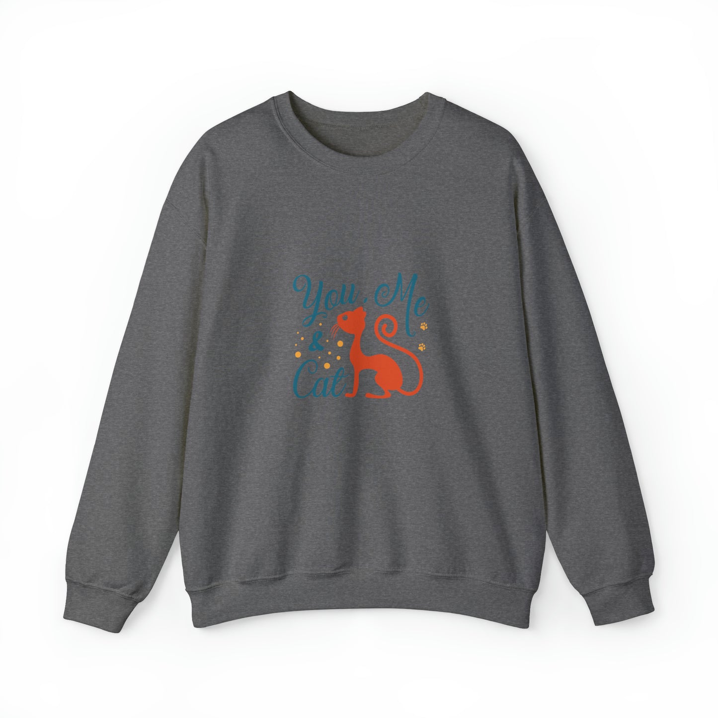 You me and cat Heavy Blend™ Crewneck Sweatshirt for women