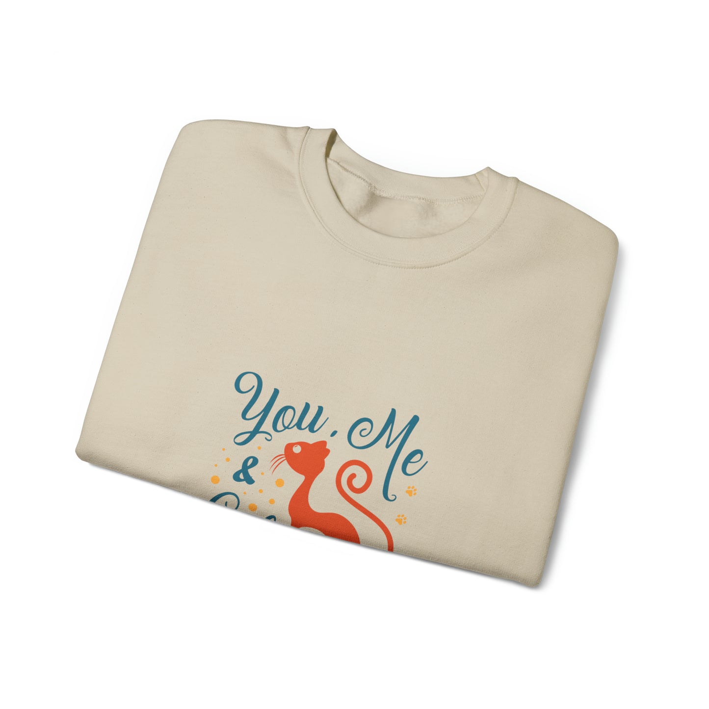 You me and cat Heavy Blend™ Crewneck Sweatshirt for women