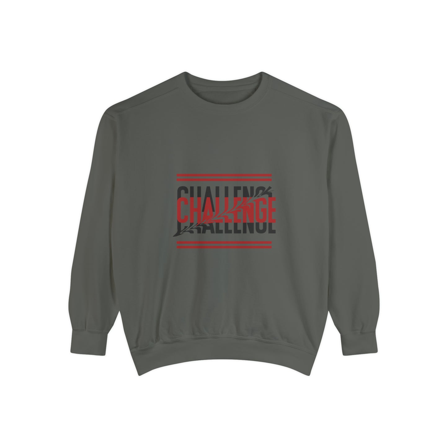 Beautiful Creative Challenge print men and women and Garment-Dyed Sweatshirt