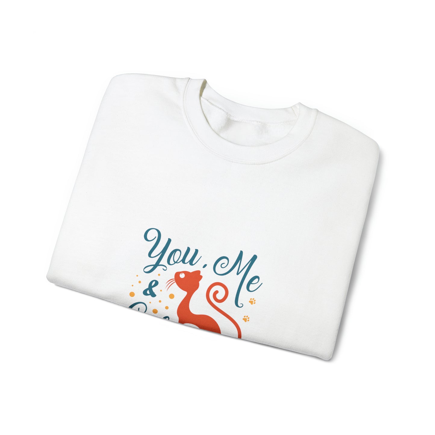 You me and cat Heavy Blend™ Crewneck Sweatshirt for women