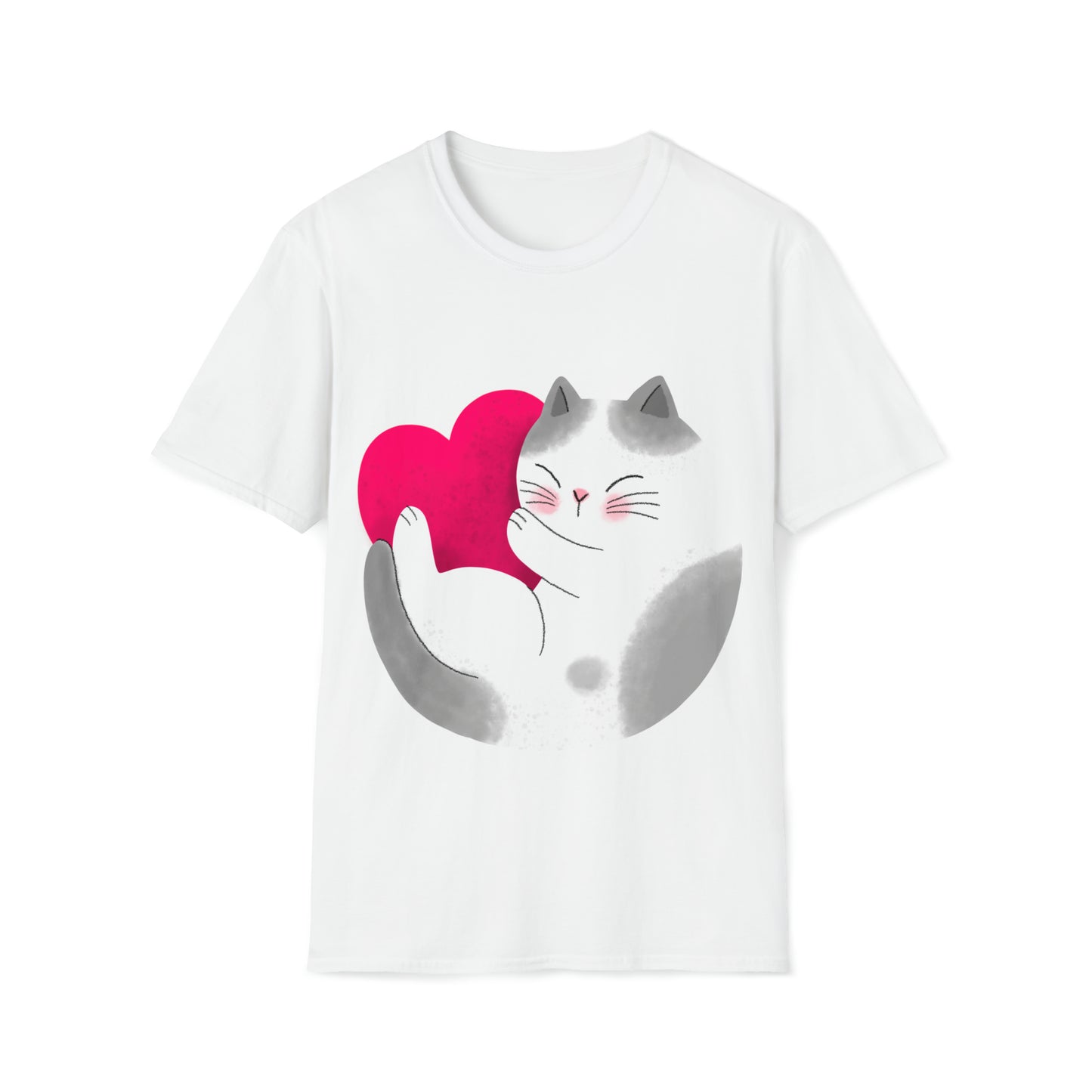 Men and Women moon kitty Softstyle T-Shirt