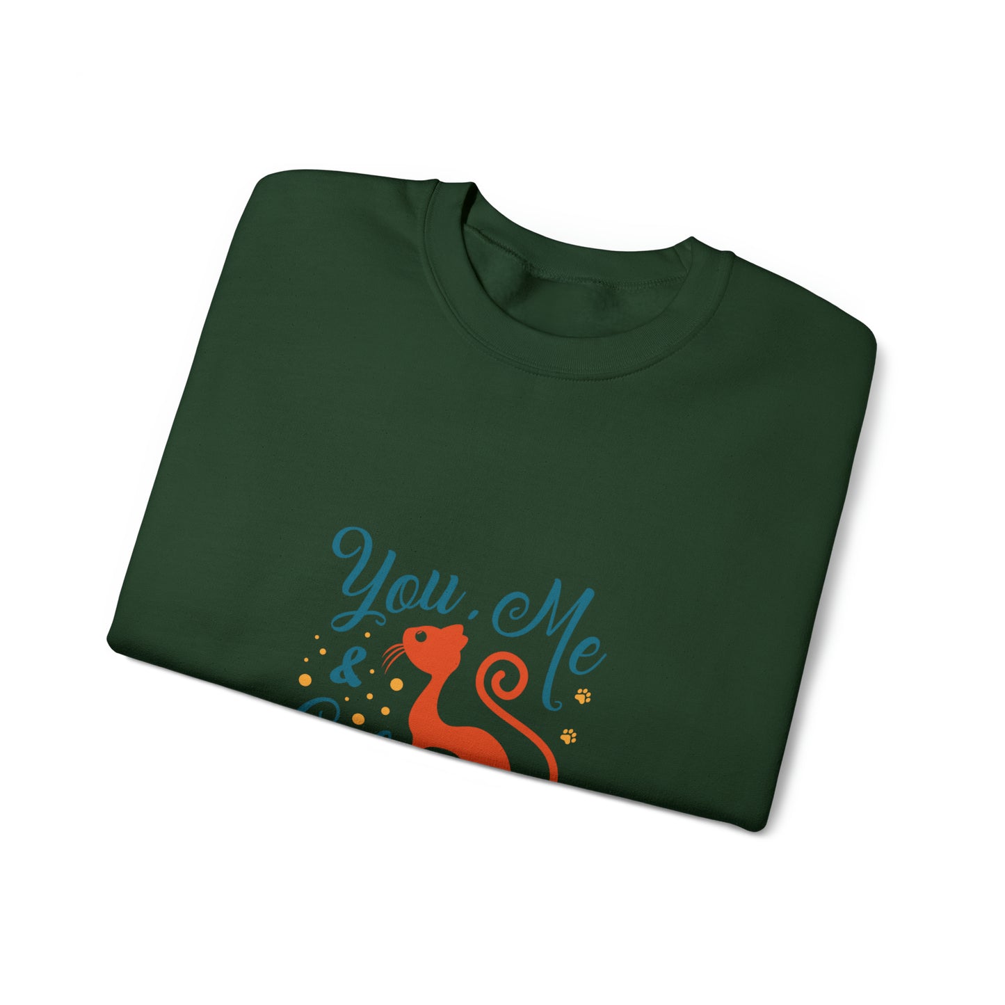 You me and cat Heavy Blend™ Crewneck Sweatshirt for women