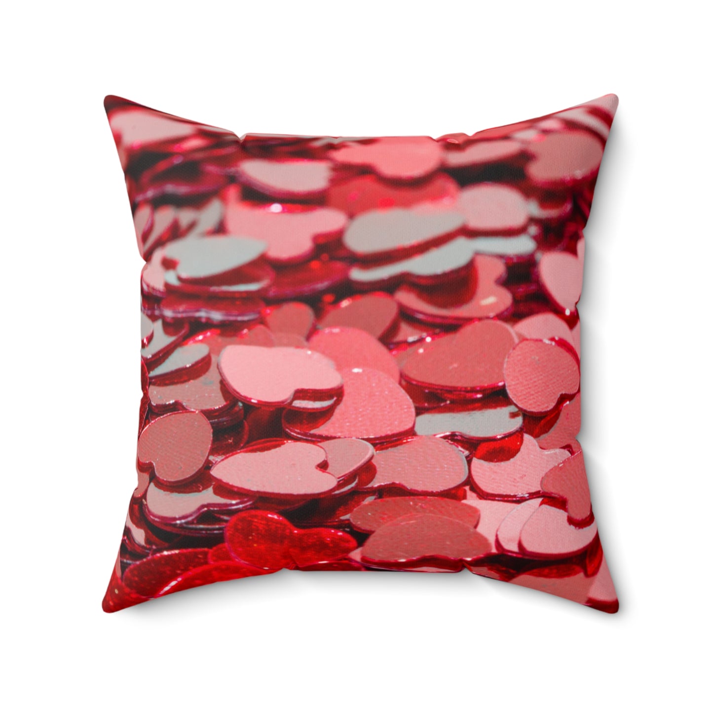 Cute and beautiful red heart Square Pillow