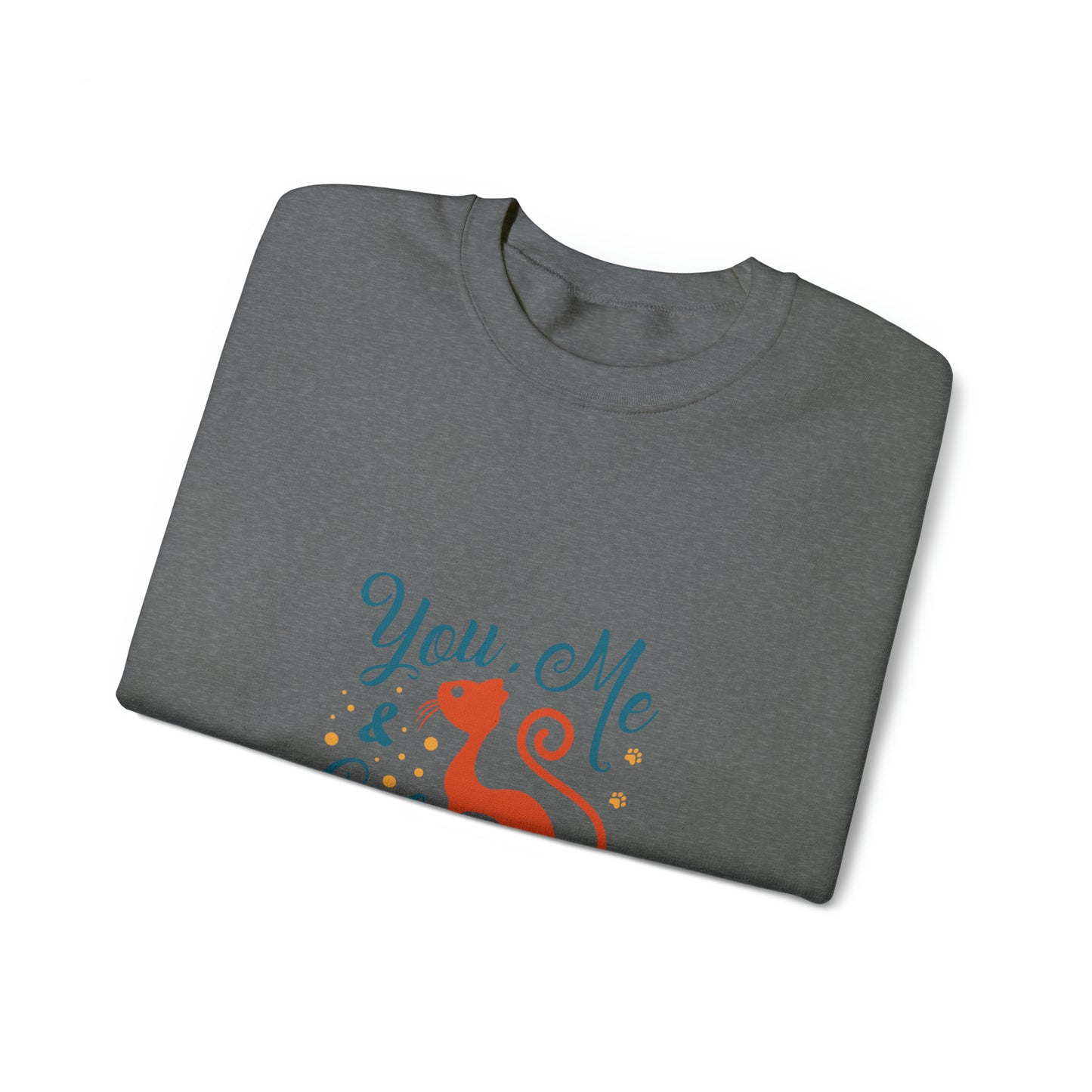 You me and cat Heavy Blend™ Crewneck Sweatshirt for women