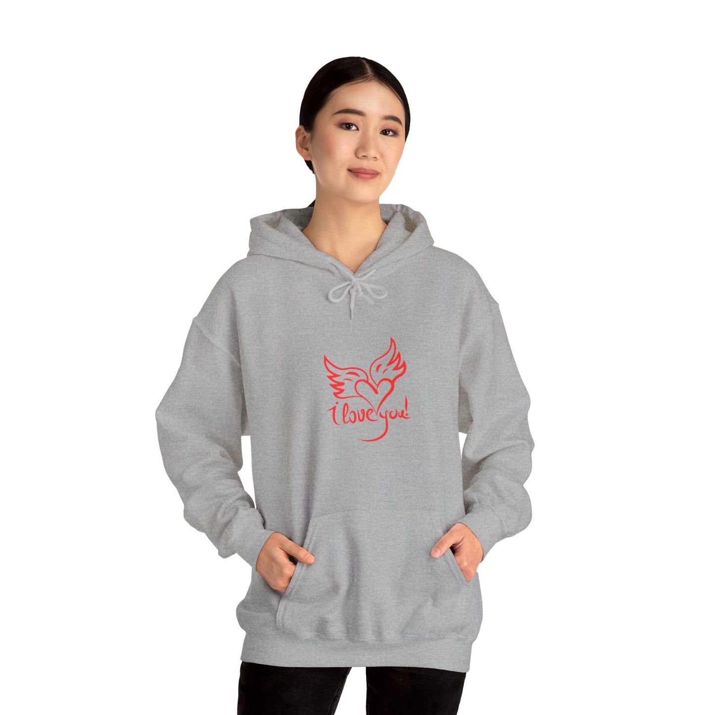 I love you beautiful valentine Heavy Hooded Sweatshirt for men and women