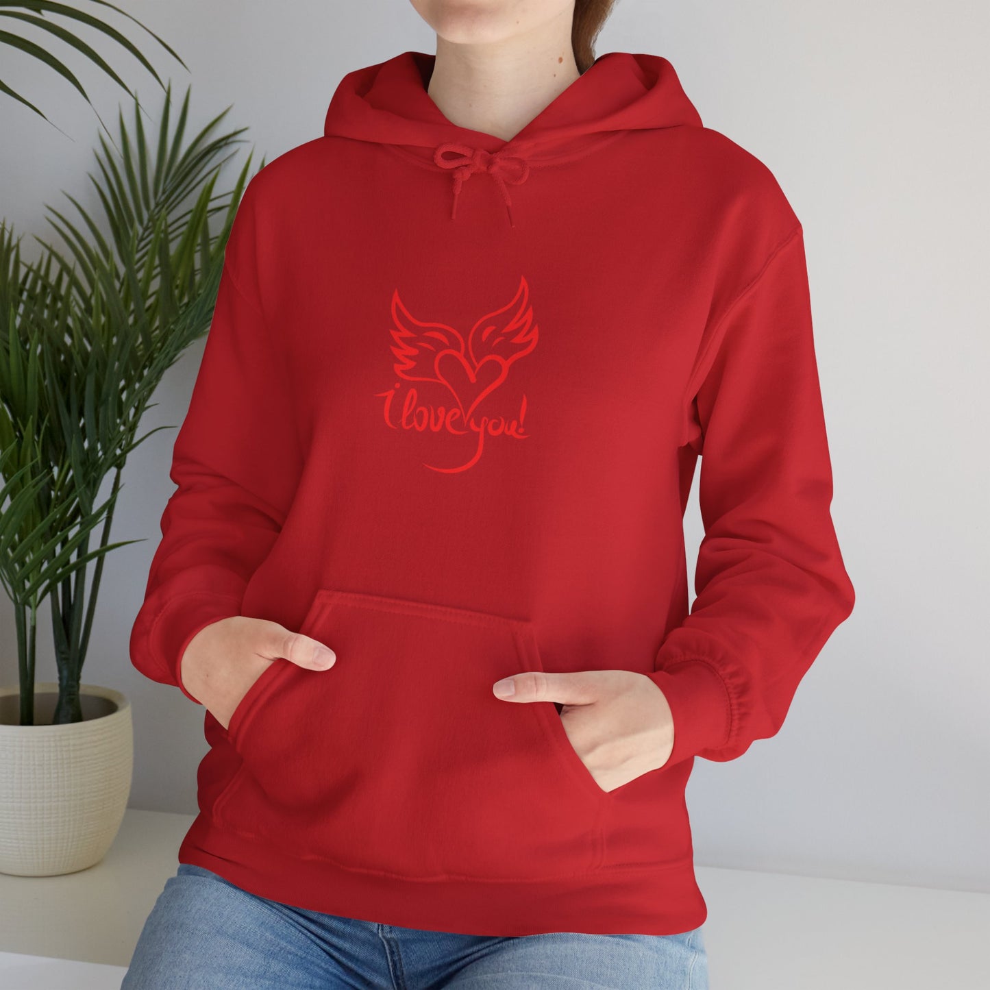 I love you beautiful valentine Heavy Hooded Sweatshirt for men and women
