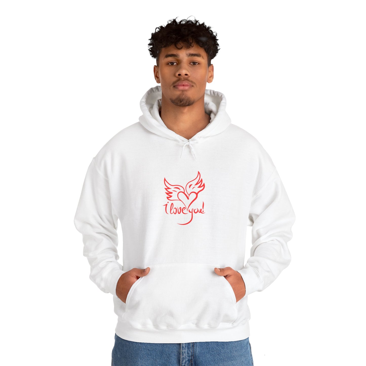 I love you beautiful valentine Heavy Hooded Sweatshirt for men and women
