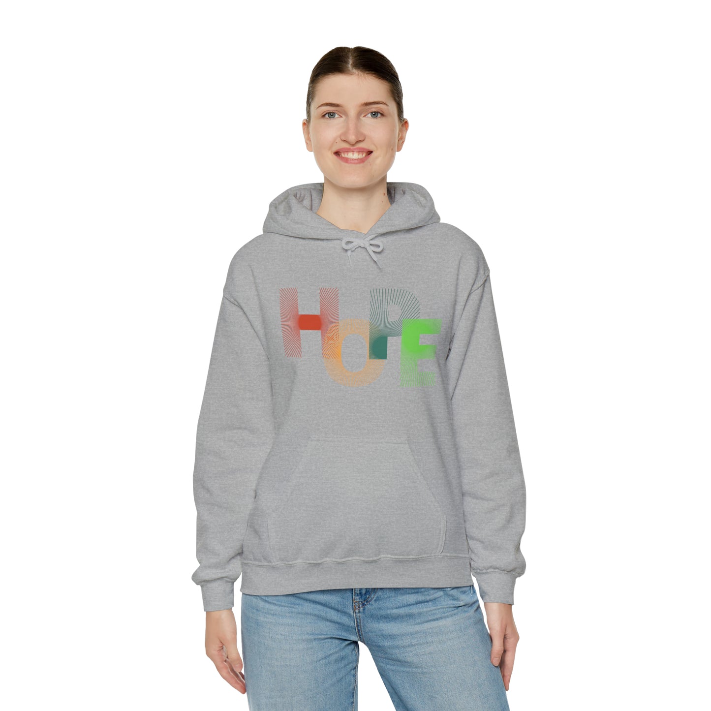 Beautiful and colourful HOPE Heavy Blend™ Hooded Sweatshirt for men and women