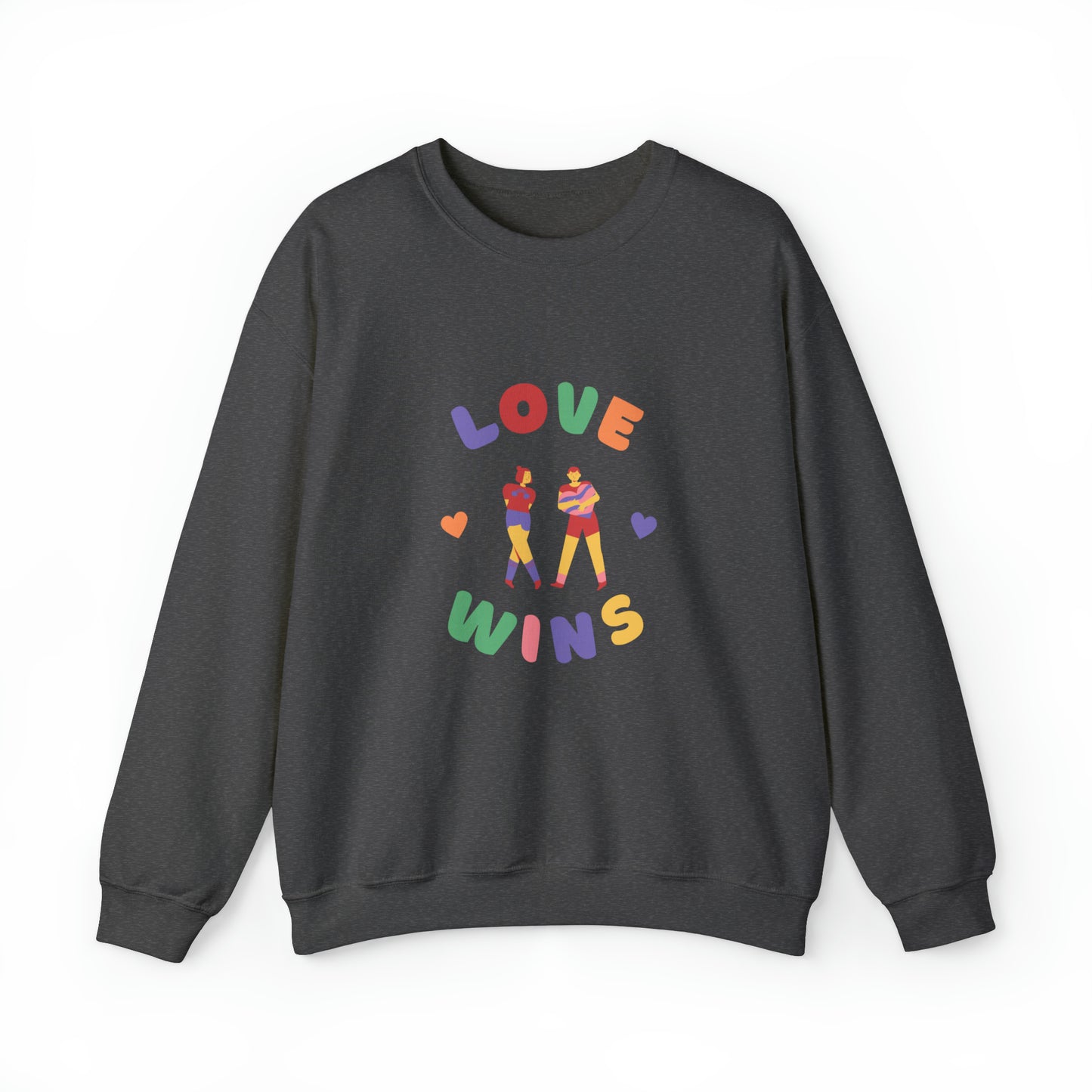 Beautiful LOVE WINS couple Heavy Blend™ Crewneck Sweatshirt for men and women