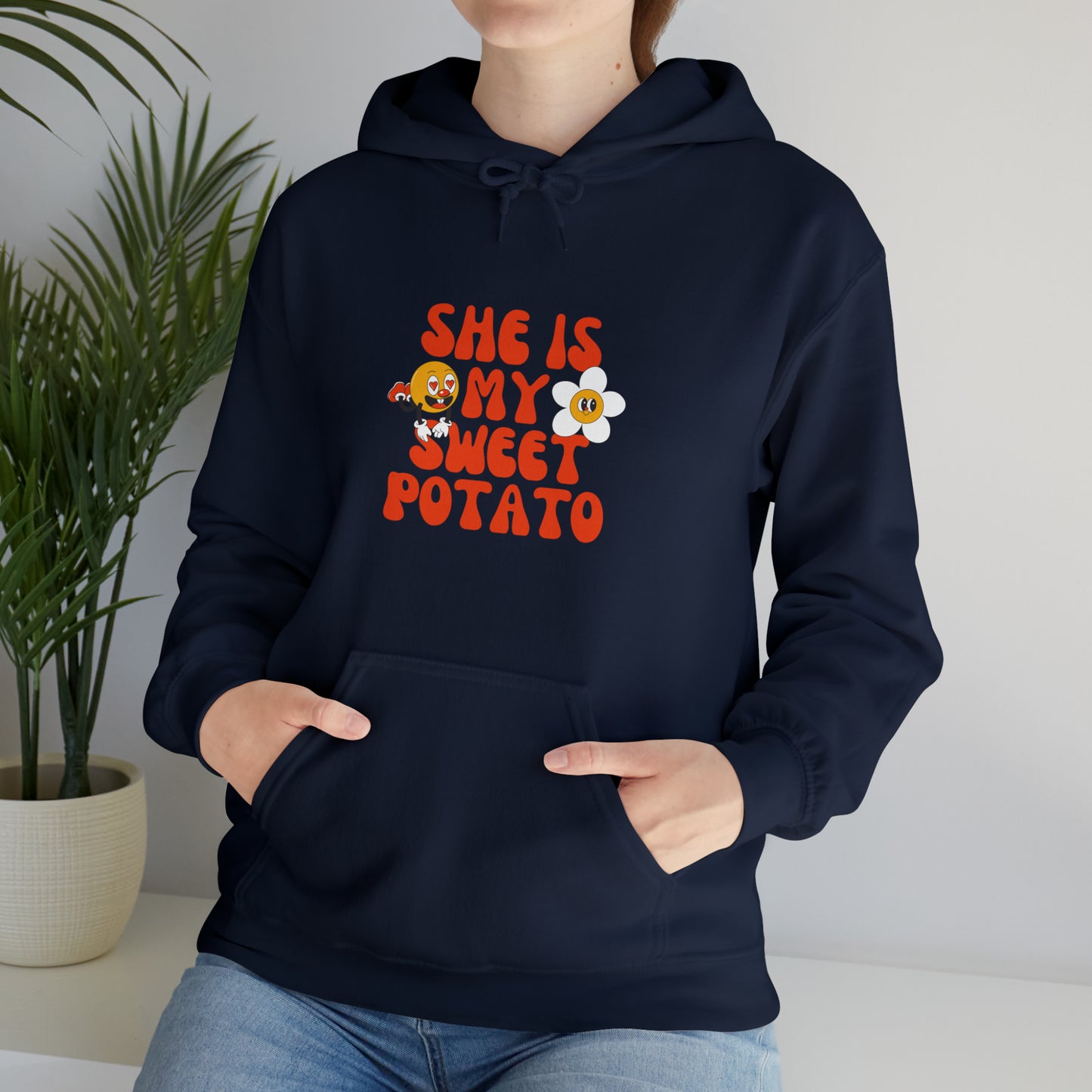 MEN and WOMEN cute she is my sweet potato Heavy Blend™ Hooded Sweatshirt