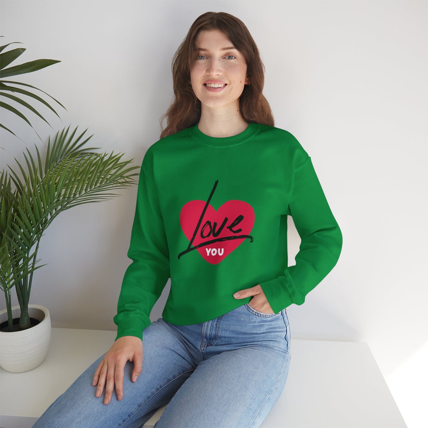 I LOVE YOU Valentine's special Heavy  Sweatshirt for men and women