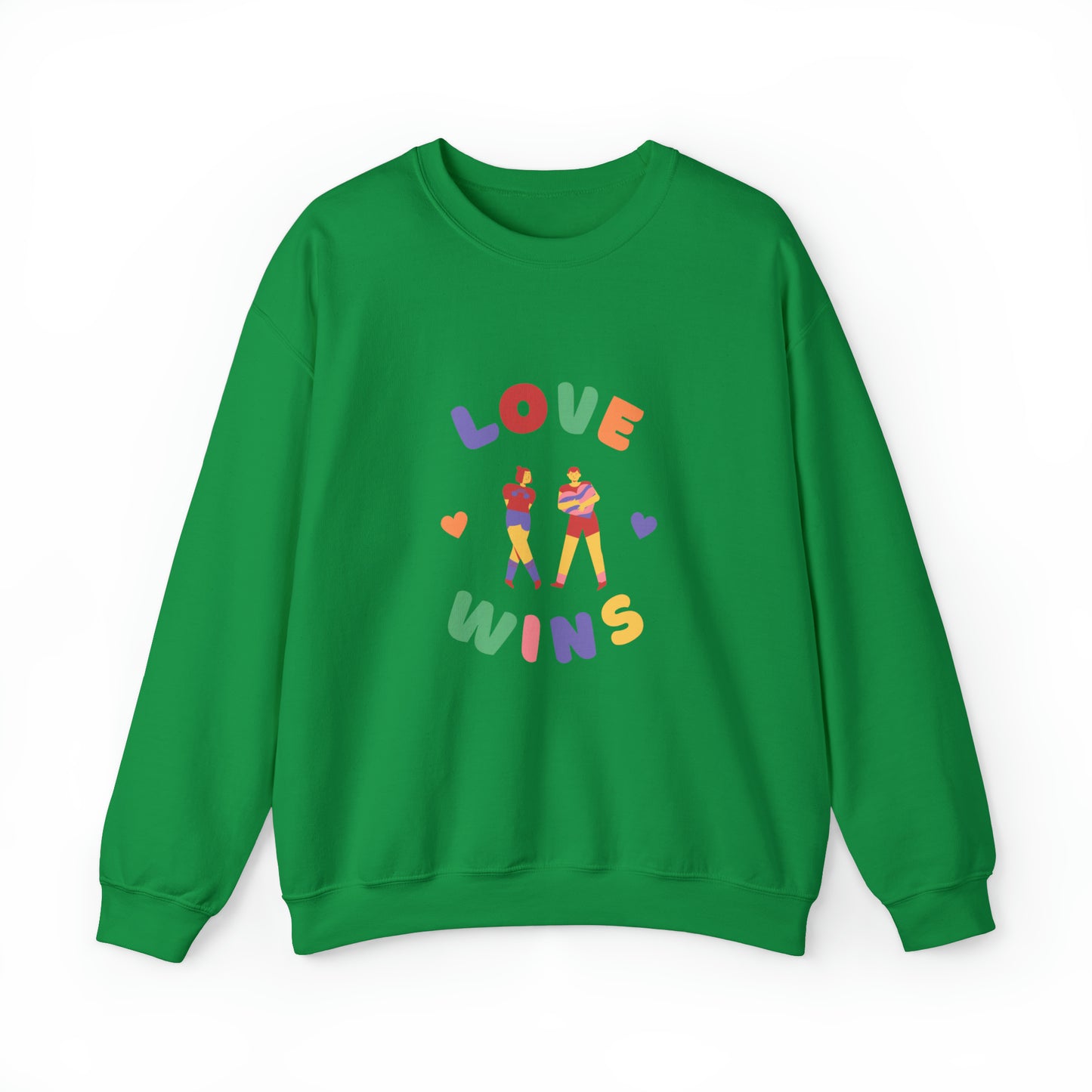 Beautiful LOVE WINS couple Heavy Blend™ Crewneck Sweatshirt for men and women