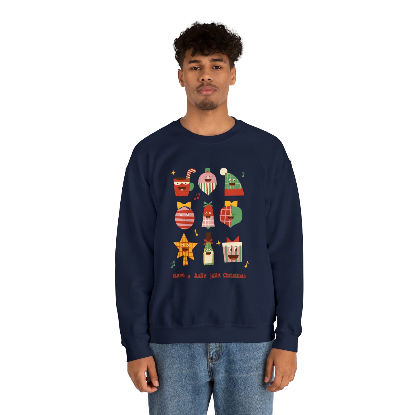 Have a HOLLY JOLLY Christmas Heavy Blend™ Crewneck Sweatshirt for men and women