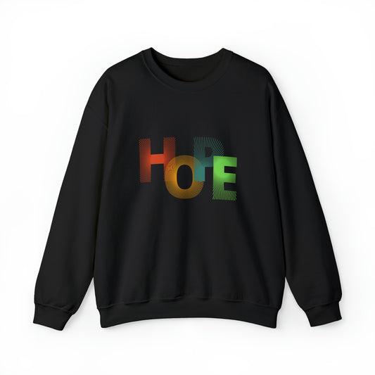 Beautiful and Colourful HOPE Heavy Blend™ Crewneck Sweatshirt for men and women