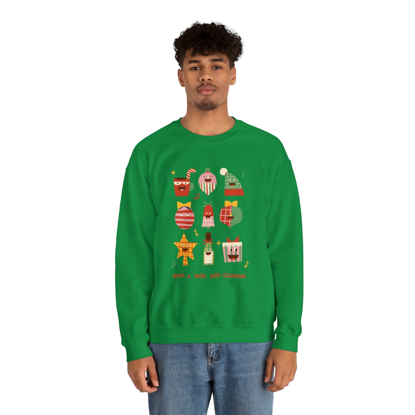 Have a HOLLY JOLLY Christmas Heavy Blend™ Crewneck Sweatshirt for men and women