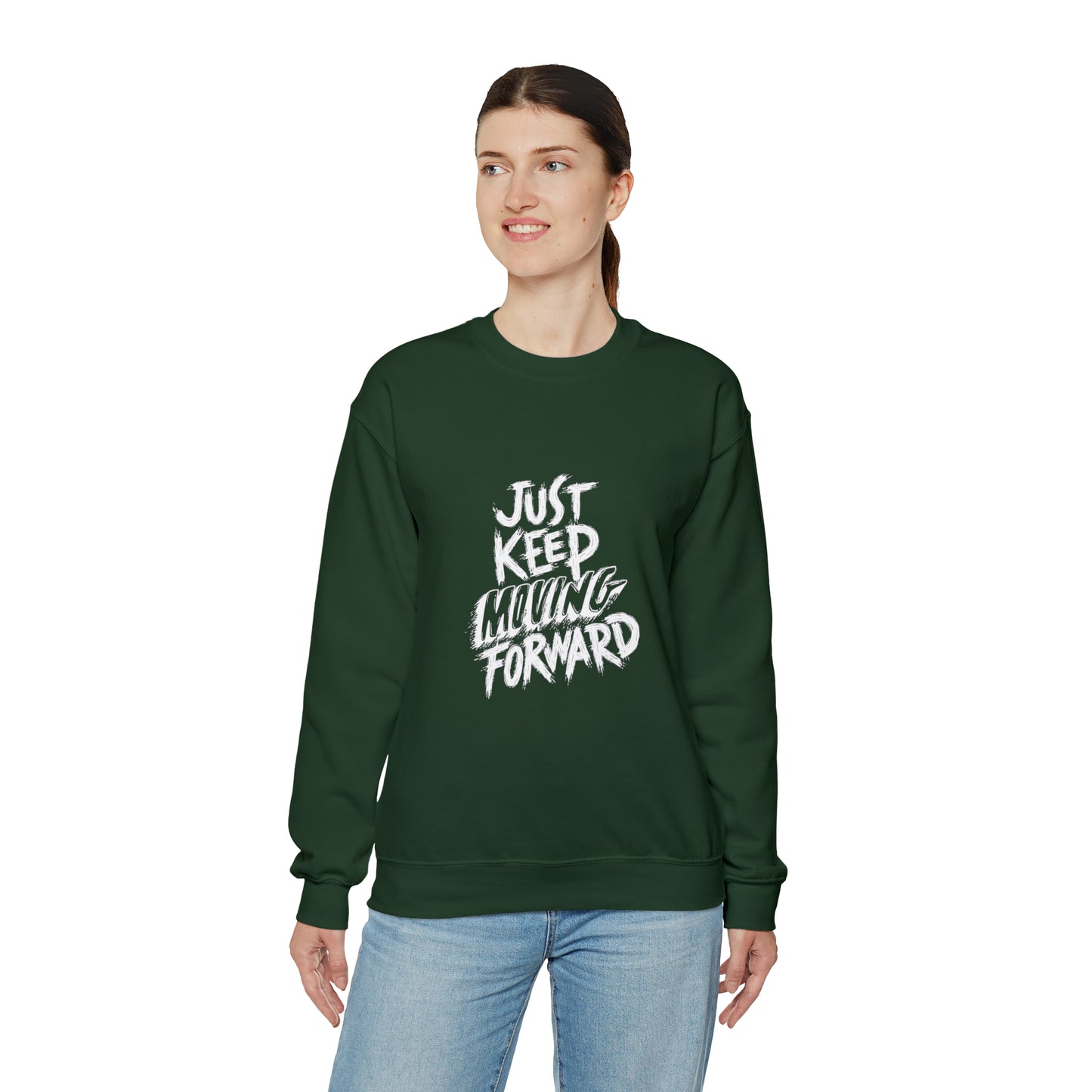 JUST KEEP MOVING FORWARD beautiful  Heavy Blend™ Crewneck Sweatshirt for Men and Women