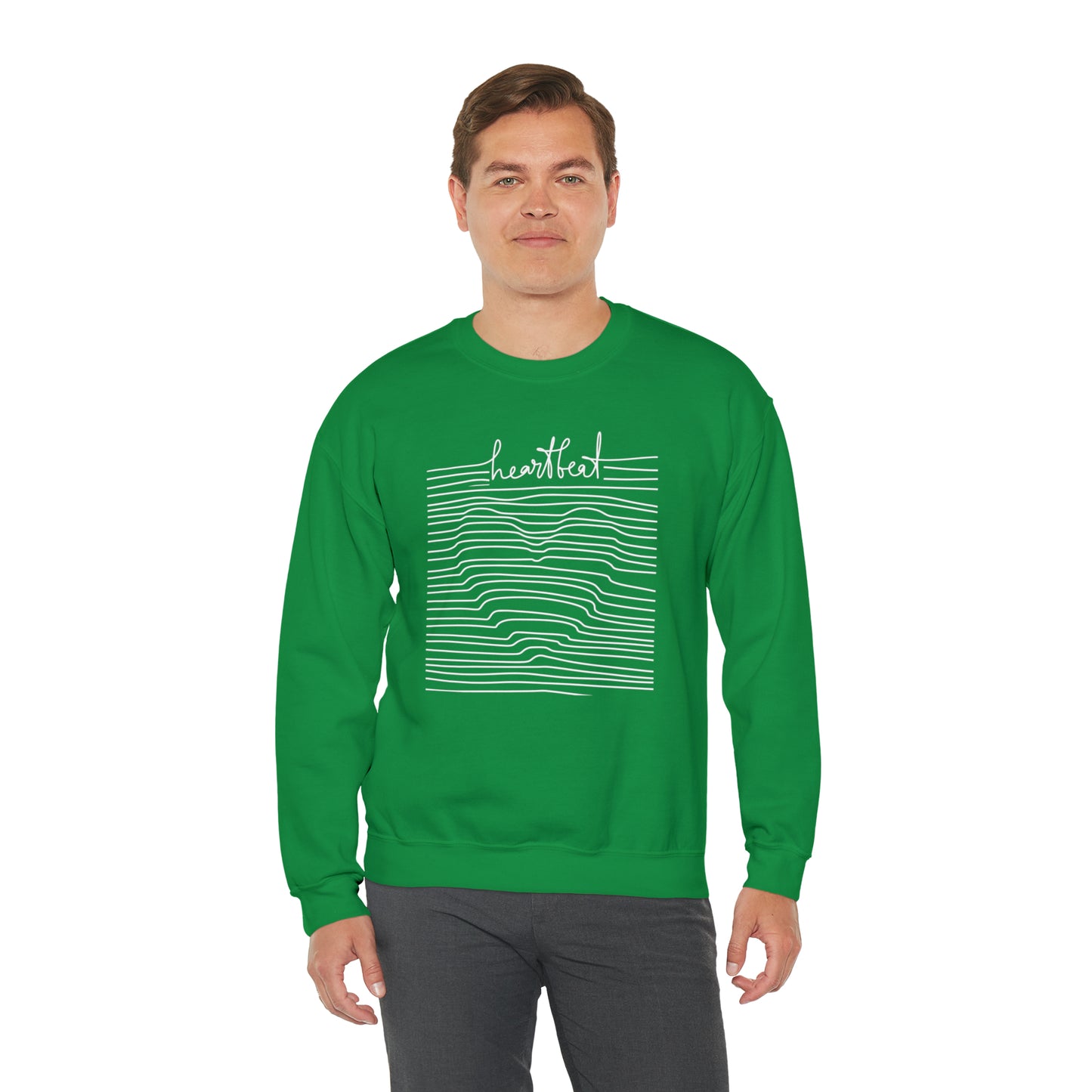 Very beautiful and creative heartbeat men and women very comfortable Heavy Blend™ Crewneck Sweatshirt