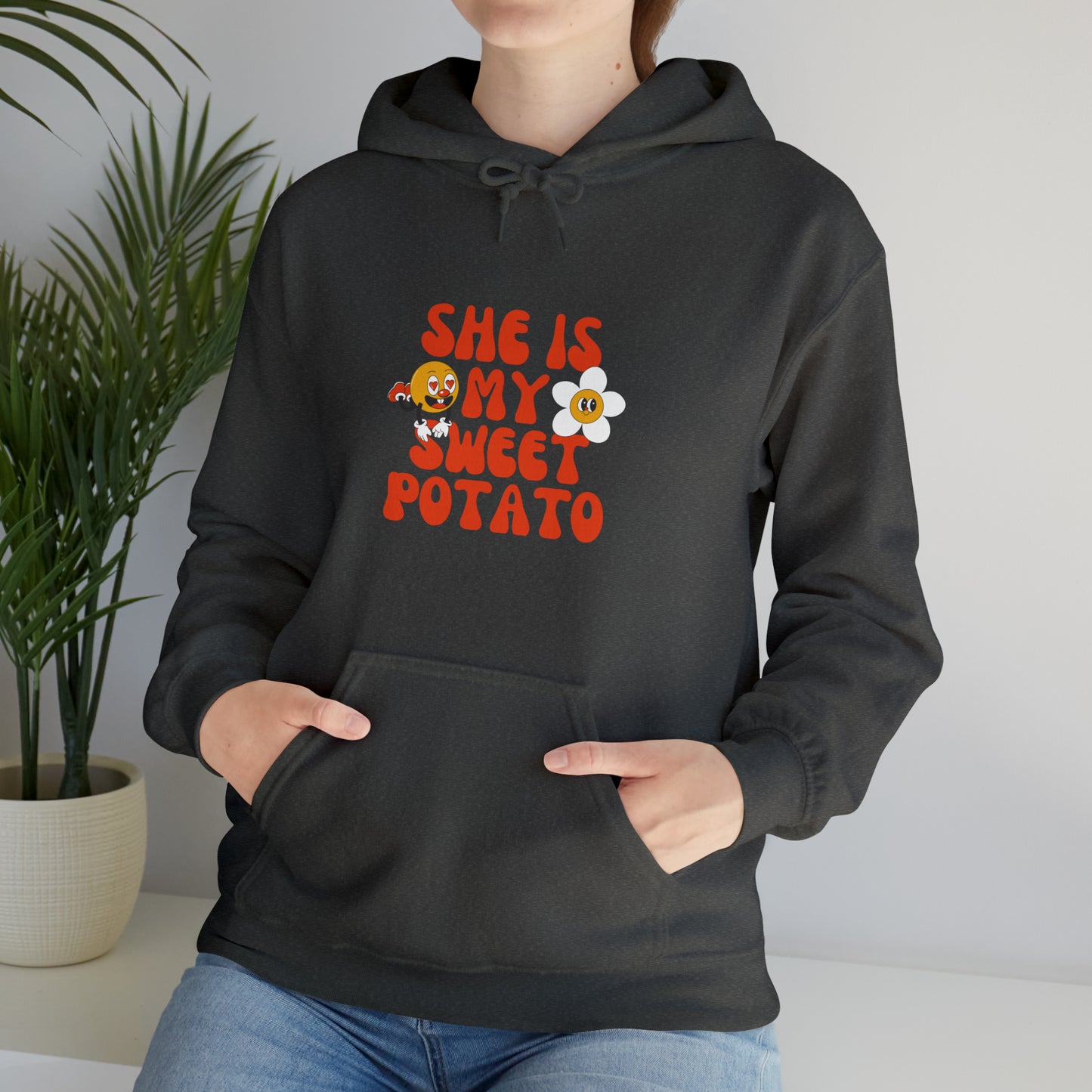 MEN and WOMEN cute she is my sweet potato Heavy Blend™ Hooded Sweatshirt