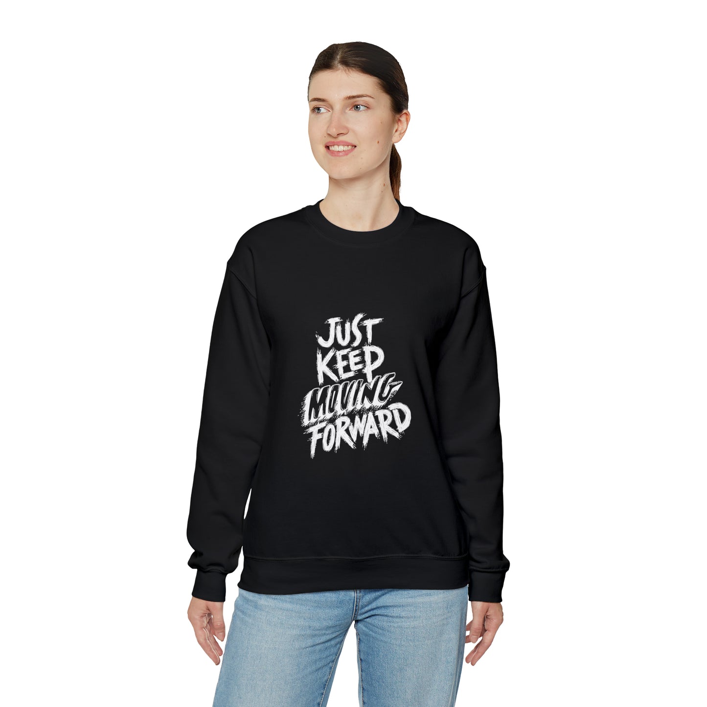 JUST KEEP MOVING FORWARD beautiful  Heavy Blend™ Crewneck Sweatshirt for Men and Women