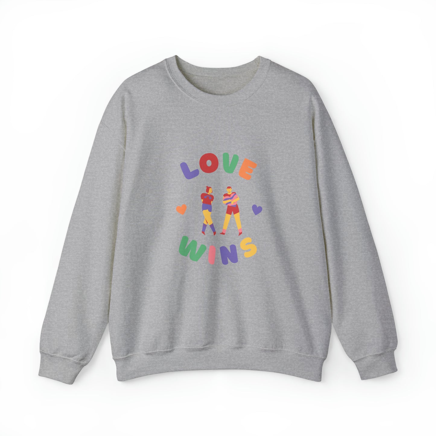 Beautiful LOVE WINS couple Heavy Blend™ Crewneck Sweatshirt for men and women