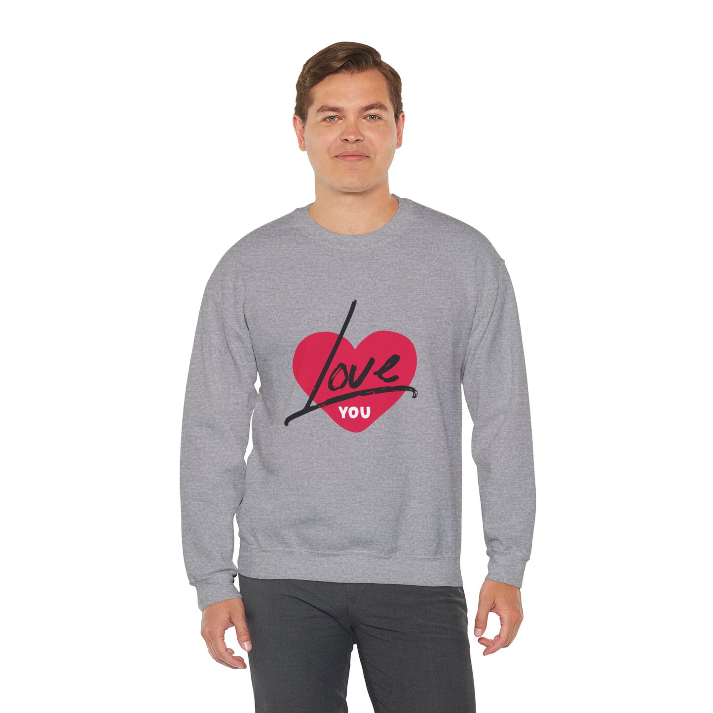 I LOVE YOU Valentine's special Heavy  Sweatshirt for men and women