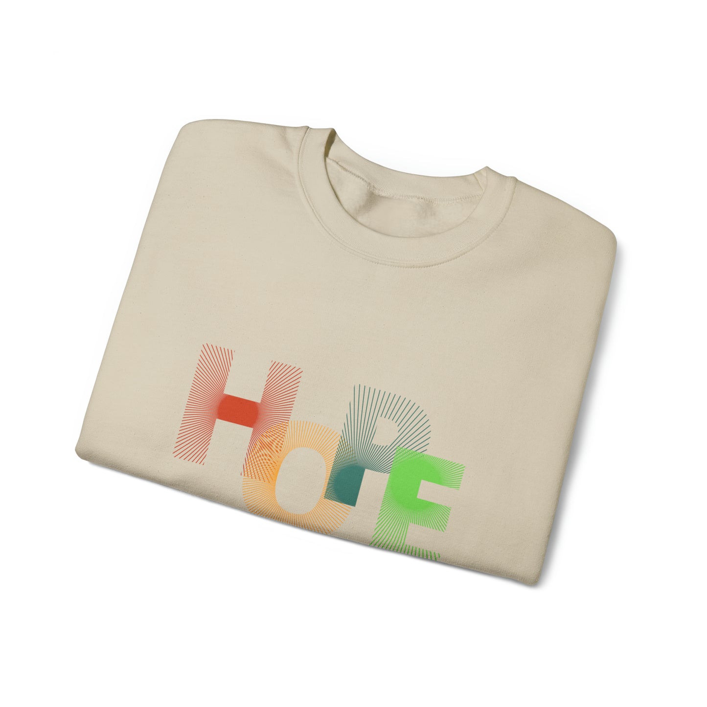 Beautiful and Colourful HOPE Heavy Blend™ Crewneck Sweatshirt for men and women