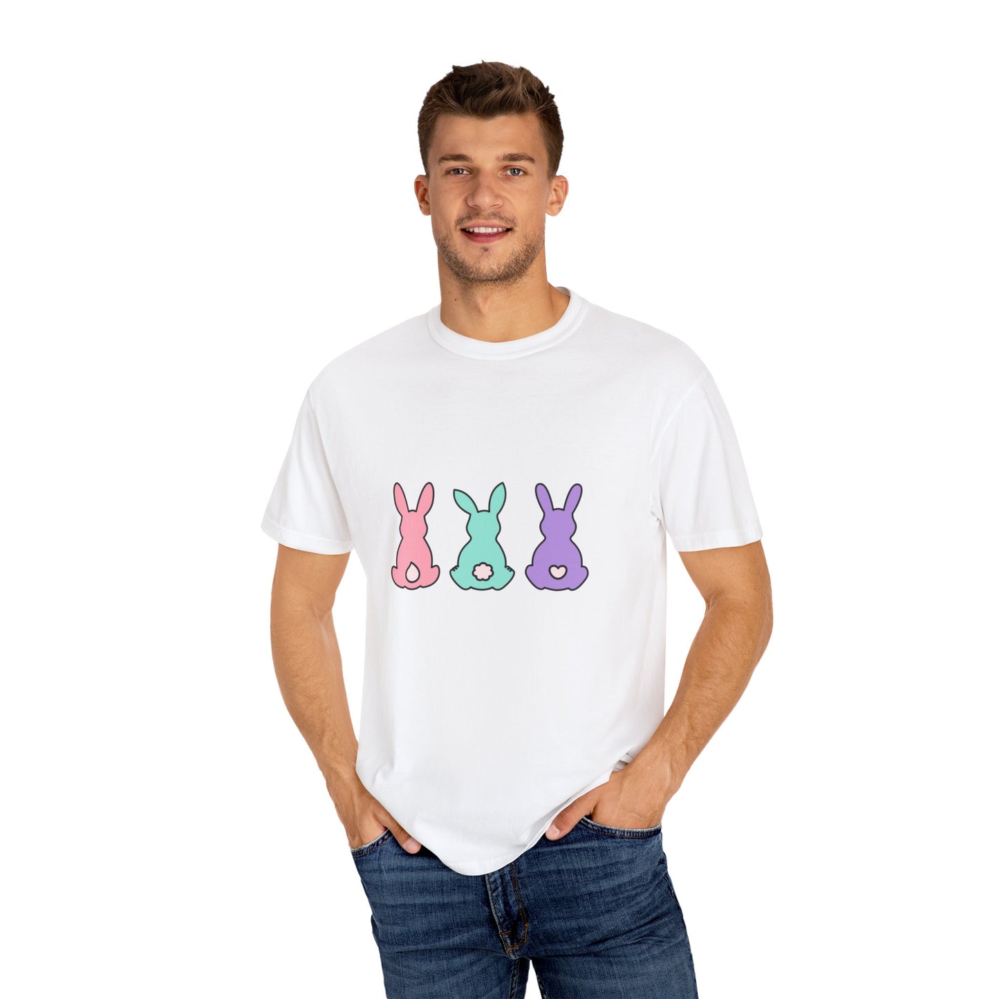 Cute and colourful bunny T-shirt for men and women