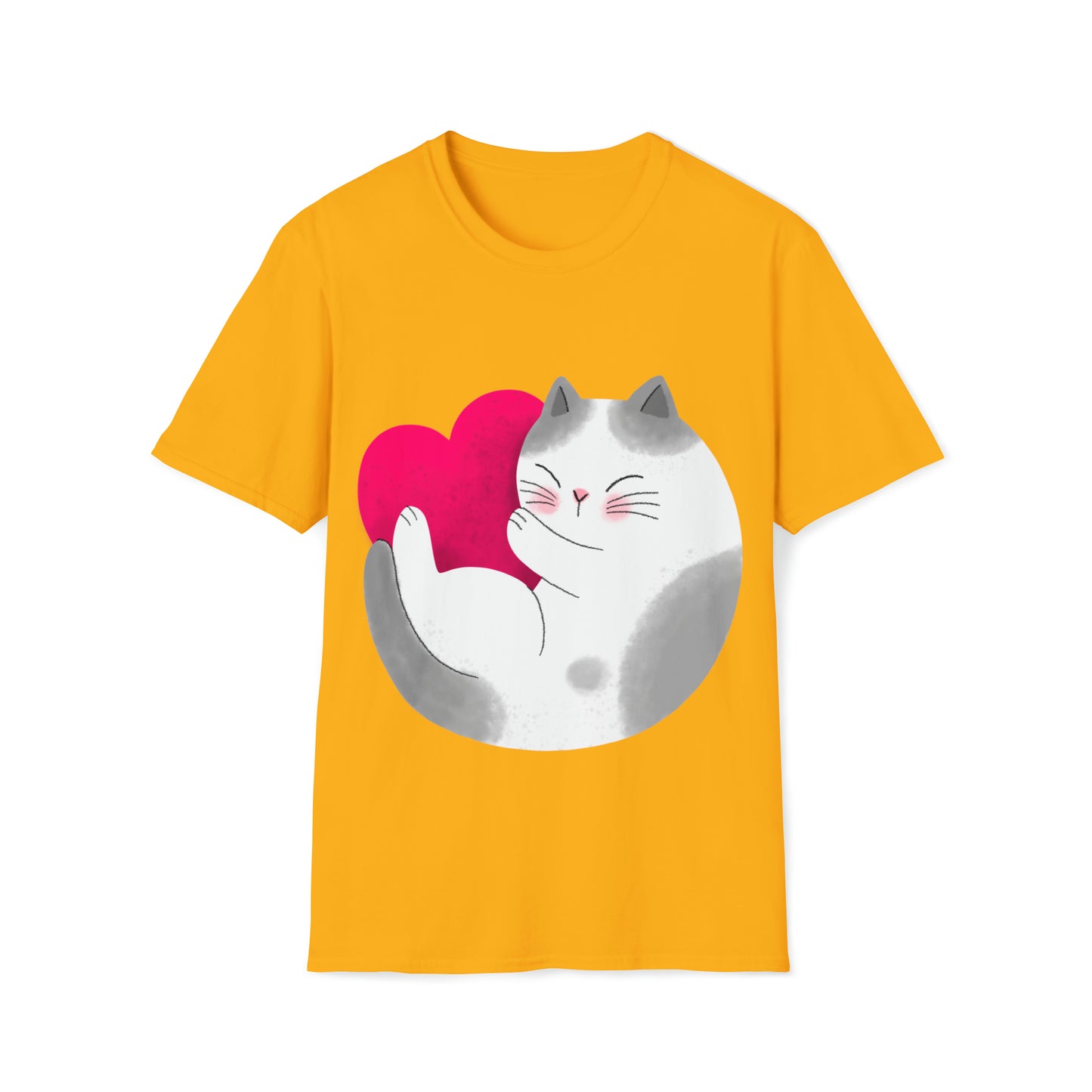 Men and Women moon kitty Softstyle T-Shirt