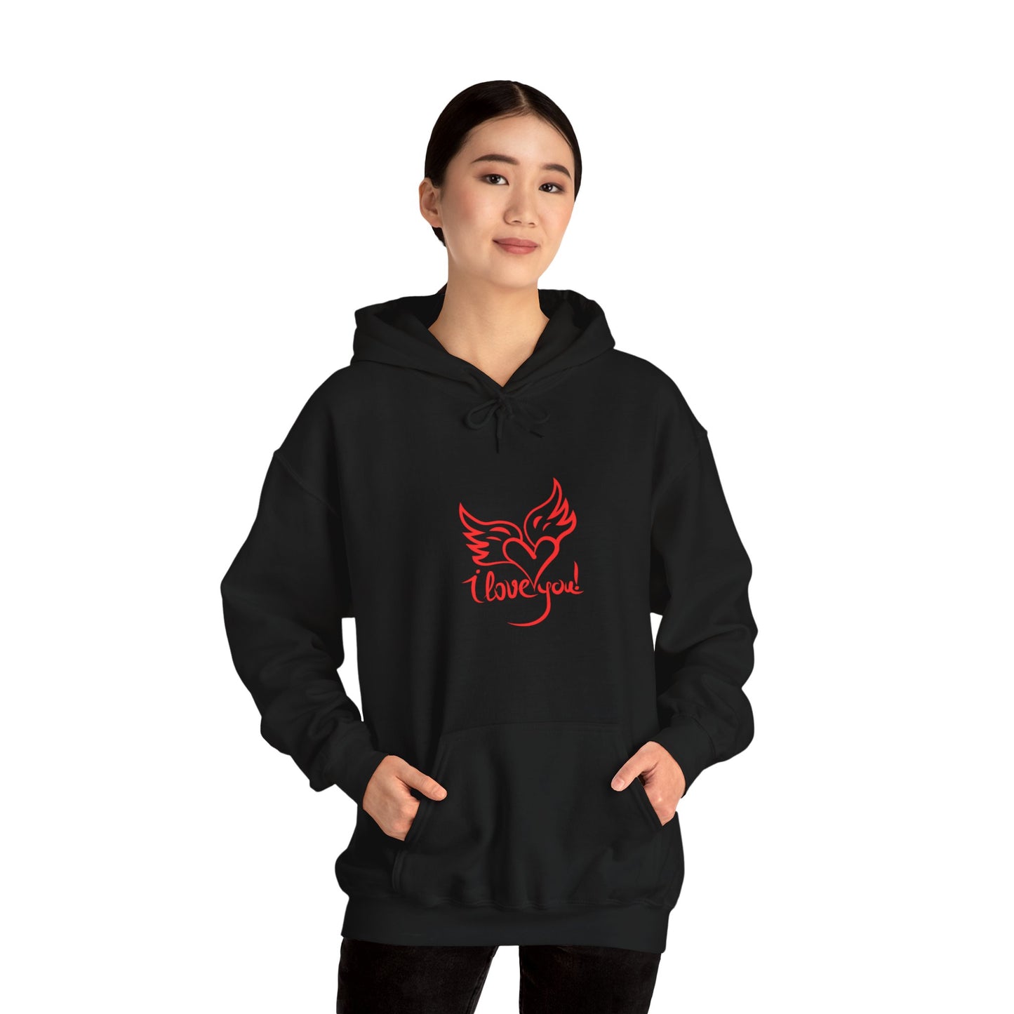 I love you beautiful valentine Heavy Hooded Sweatshirt for men and women