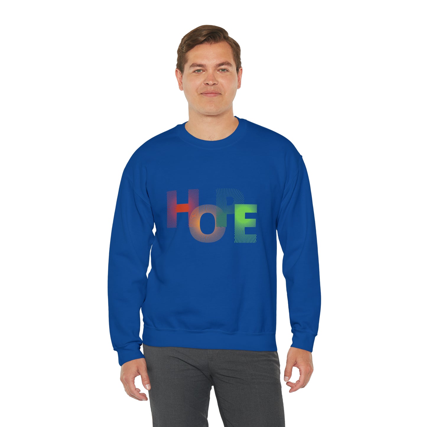 Beautiful and Colourful HOPE Heavy Blend™ Crewneck Sweatshirt for men and women