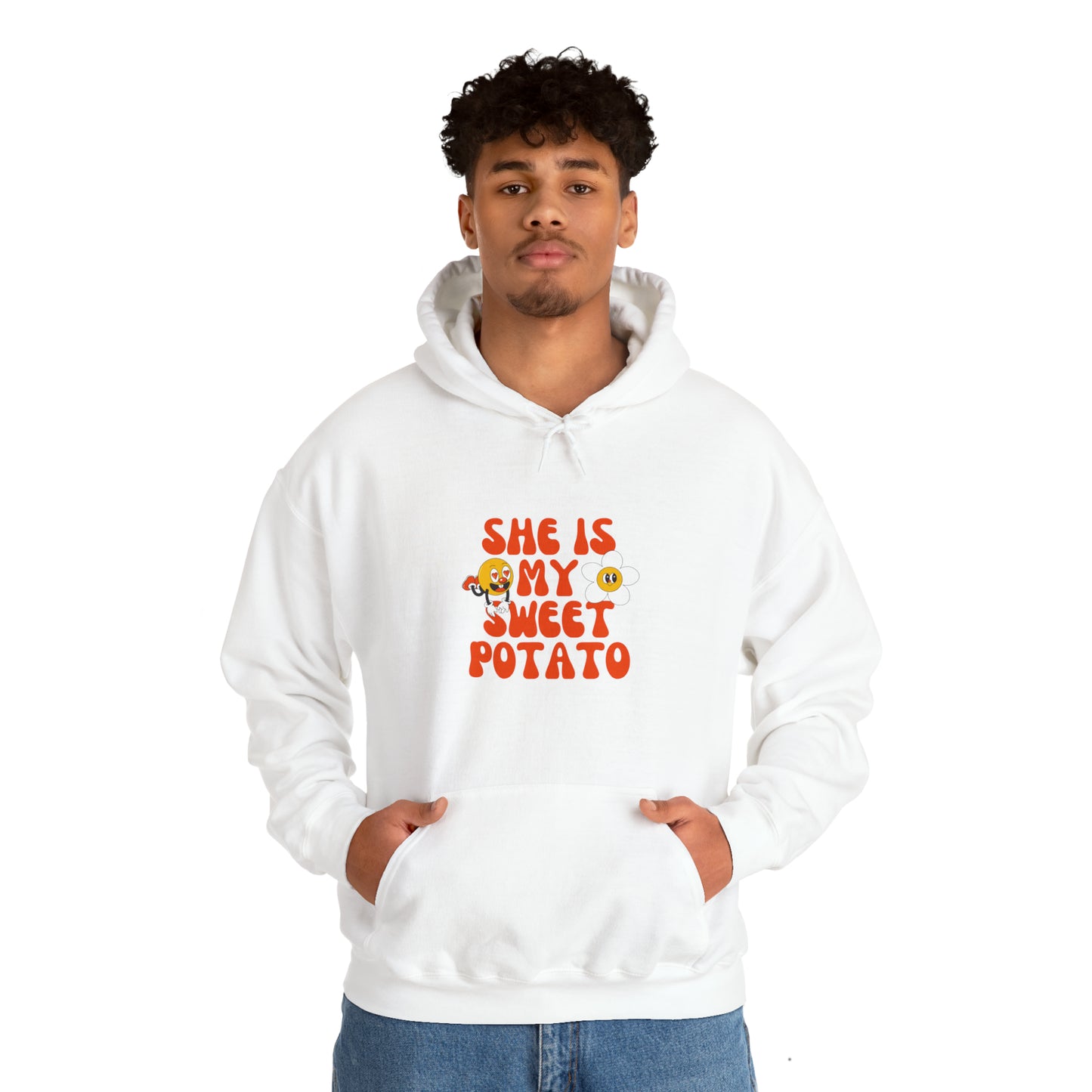 MEN and WOMEN cute she is my sweet potato Heavy Blend™ Hooded Sweatshirt