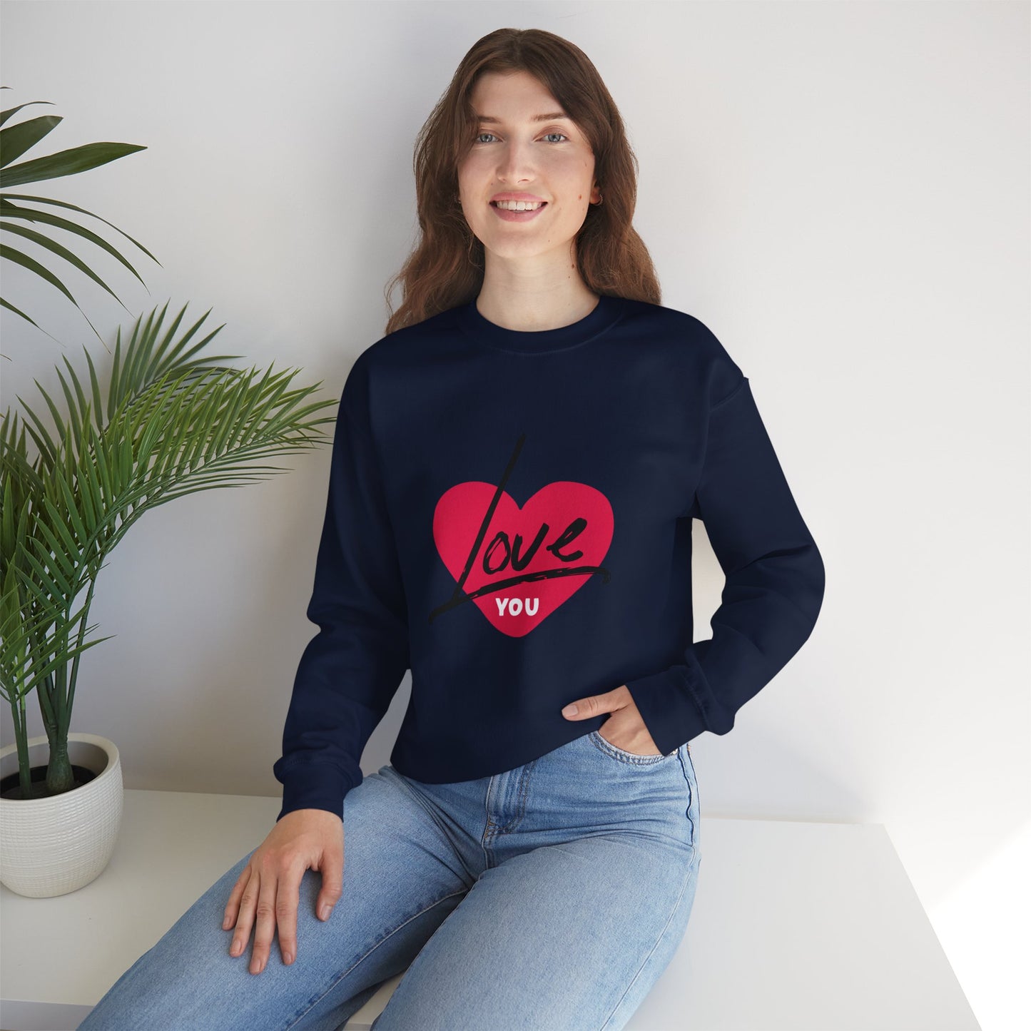 I LOVE YOU Valentine's special Heavy  Sweatshirt for men and women