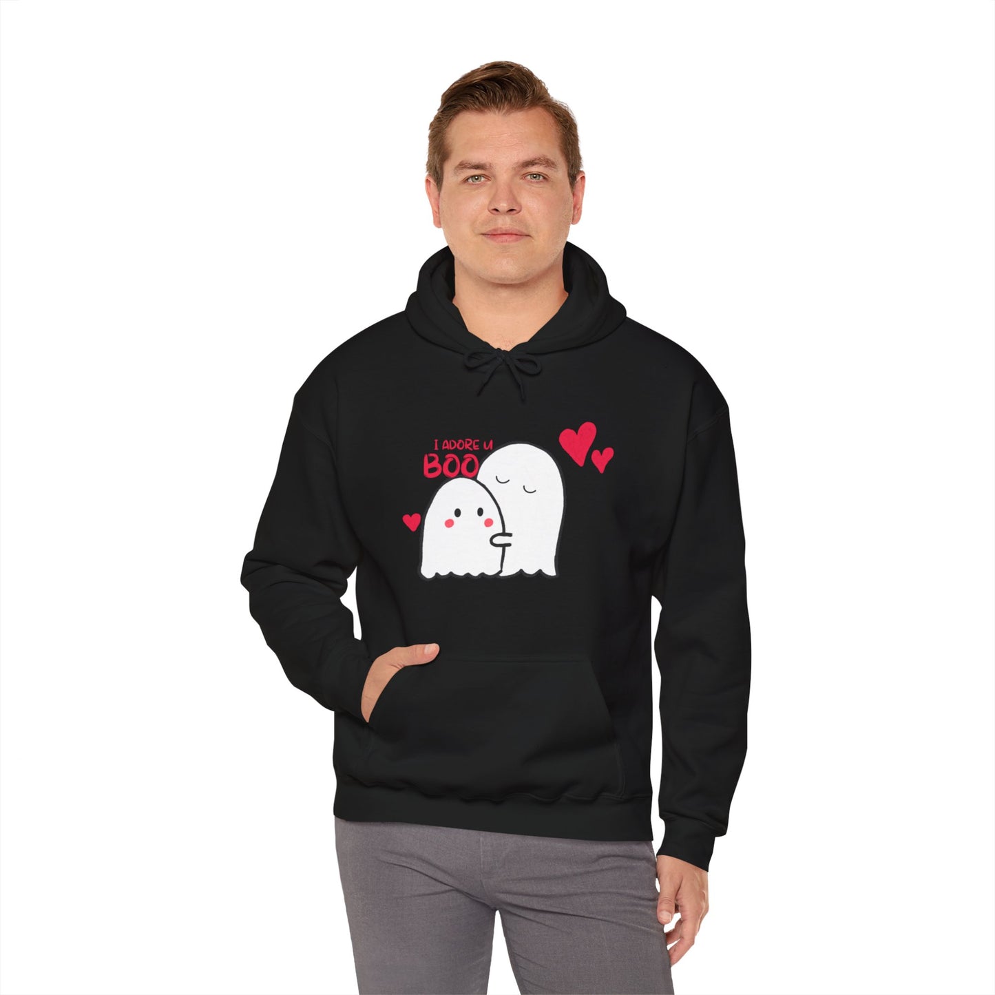 Cute i adore you my boo Heavy Hooded Sweatshirt for men and women