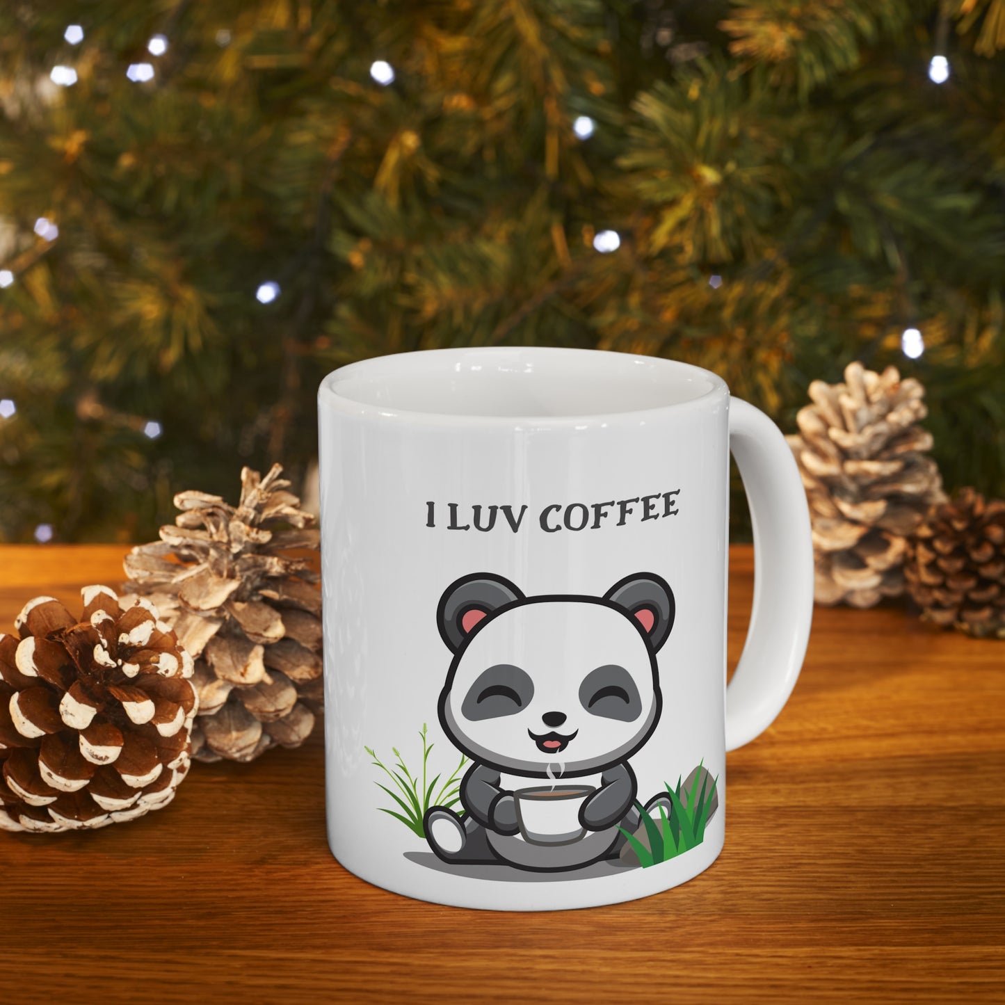 I Love coffee cute panda coffee Mug 11oz