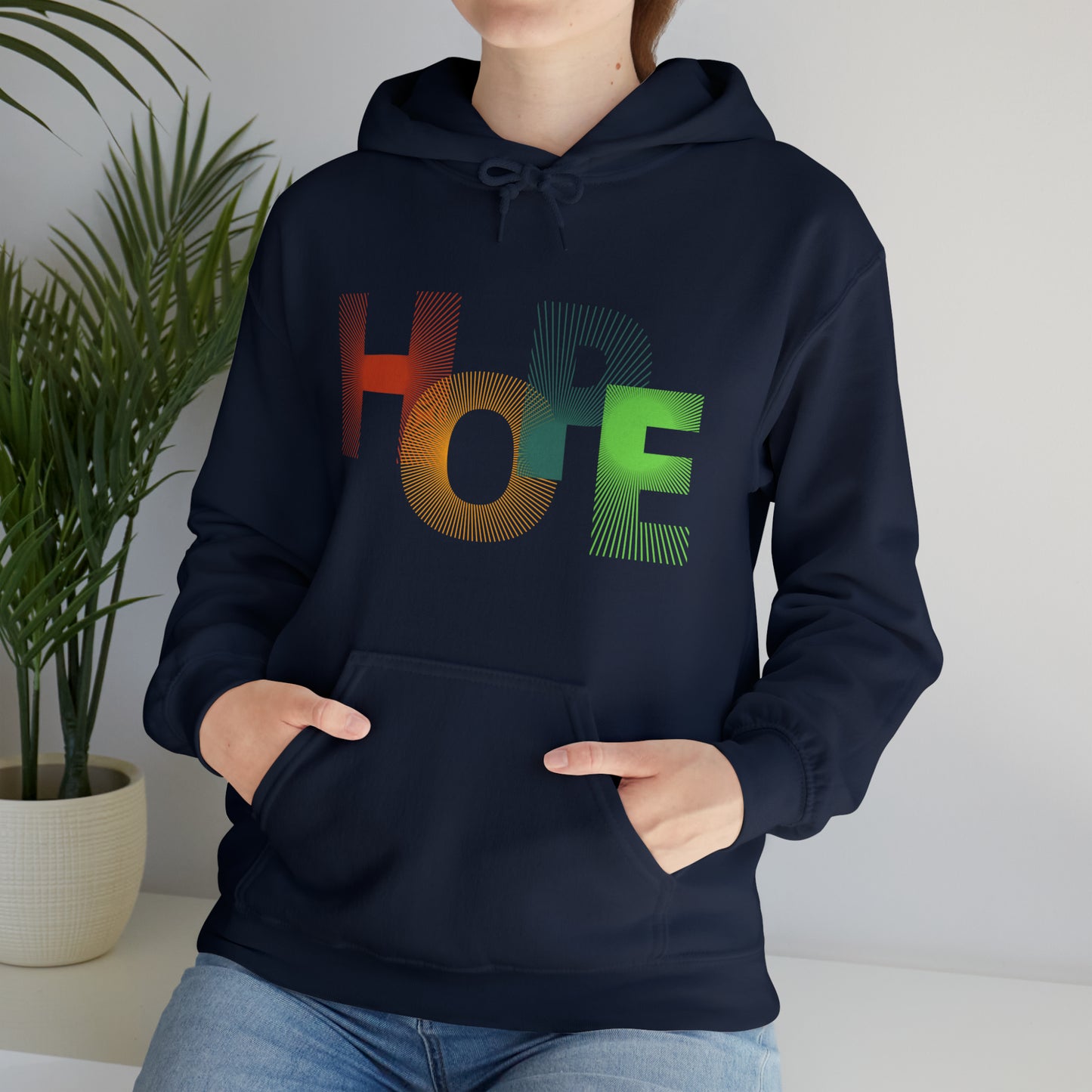 Beautiful and colourful HOPE Heavy Blend™ Hooded Sweatshirt for men and women