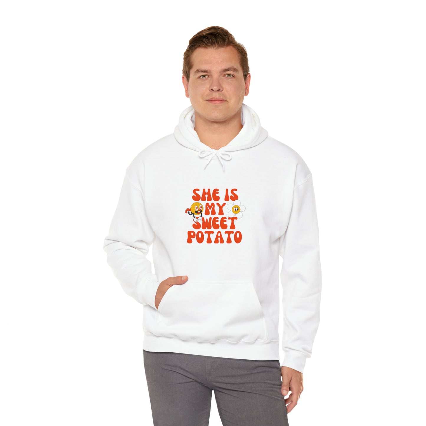 MEN and WOMEN cute she is my sweet potato Heavy Blend™ Hooded Sweatshirt