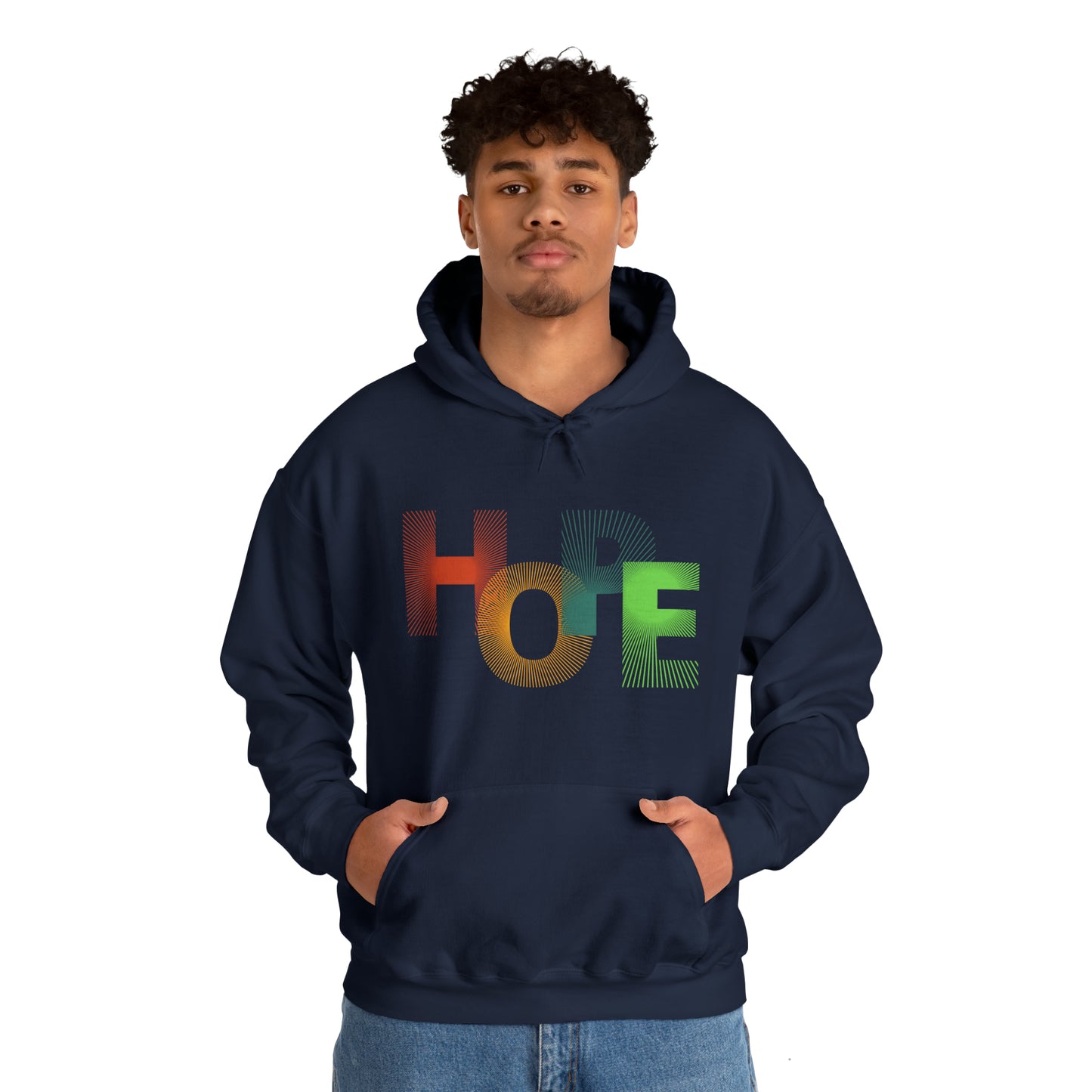 Beautiful and colourful HOPE Heavy Blend™ Hooded Sweatshirt for men and women