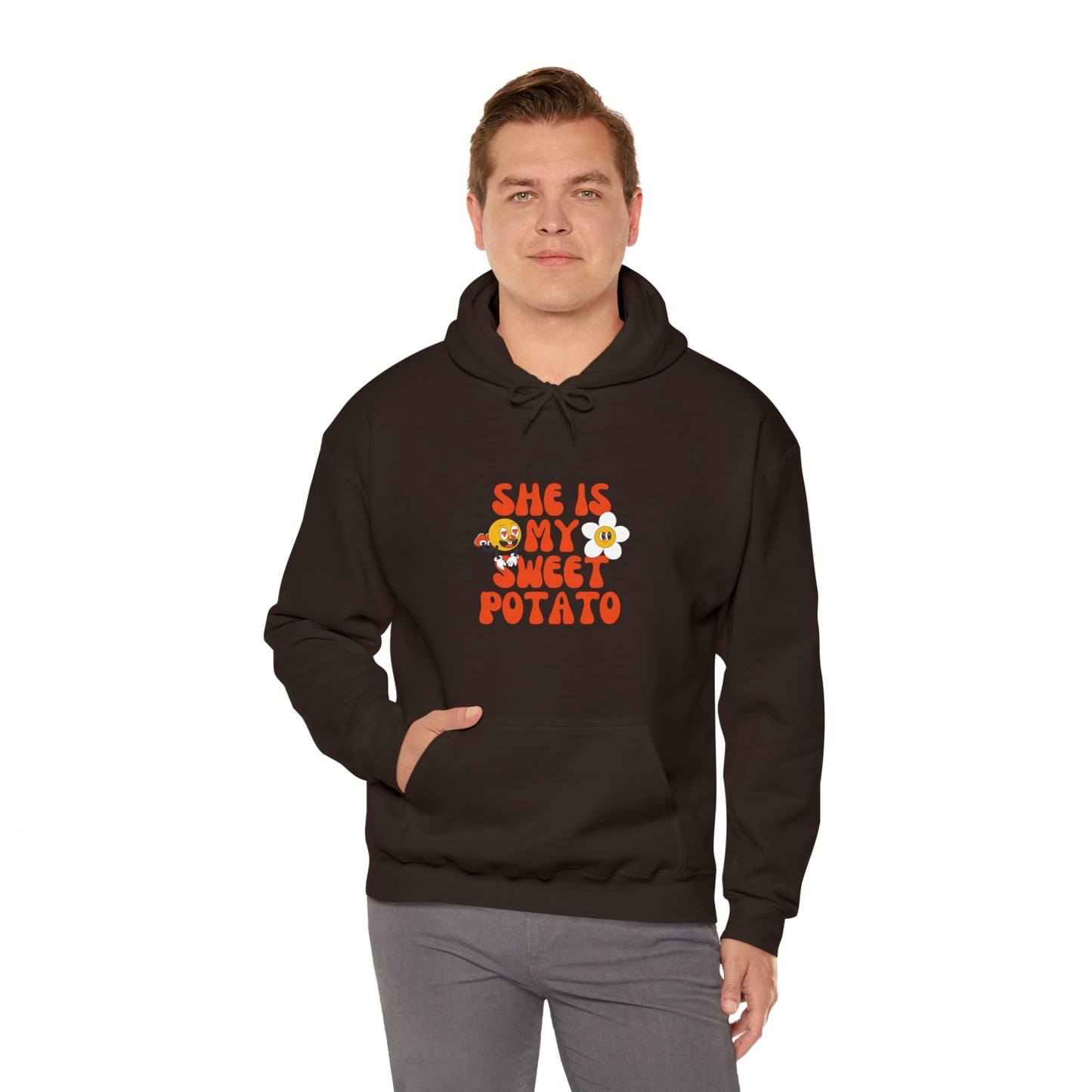 MEN and WOMEN cute she is my sweet potato Heavy Blend™ Hooded Sweatshirt