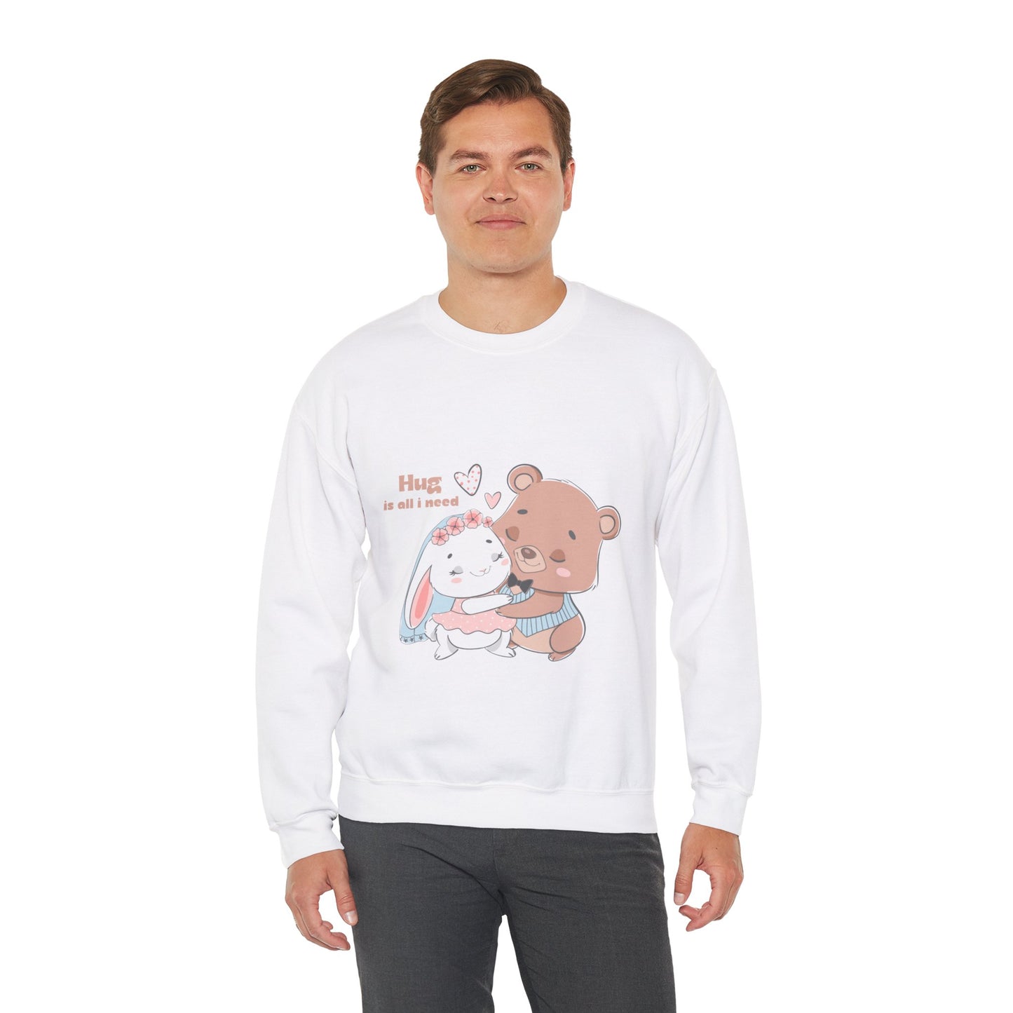 Hug is all i need Cute heavy Valentine's Special Sweatshirt for men and women