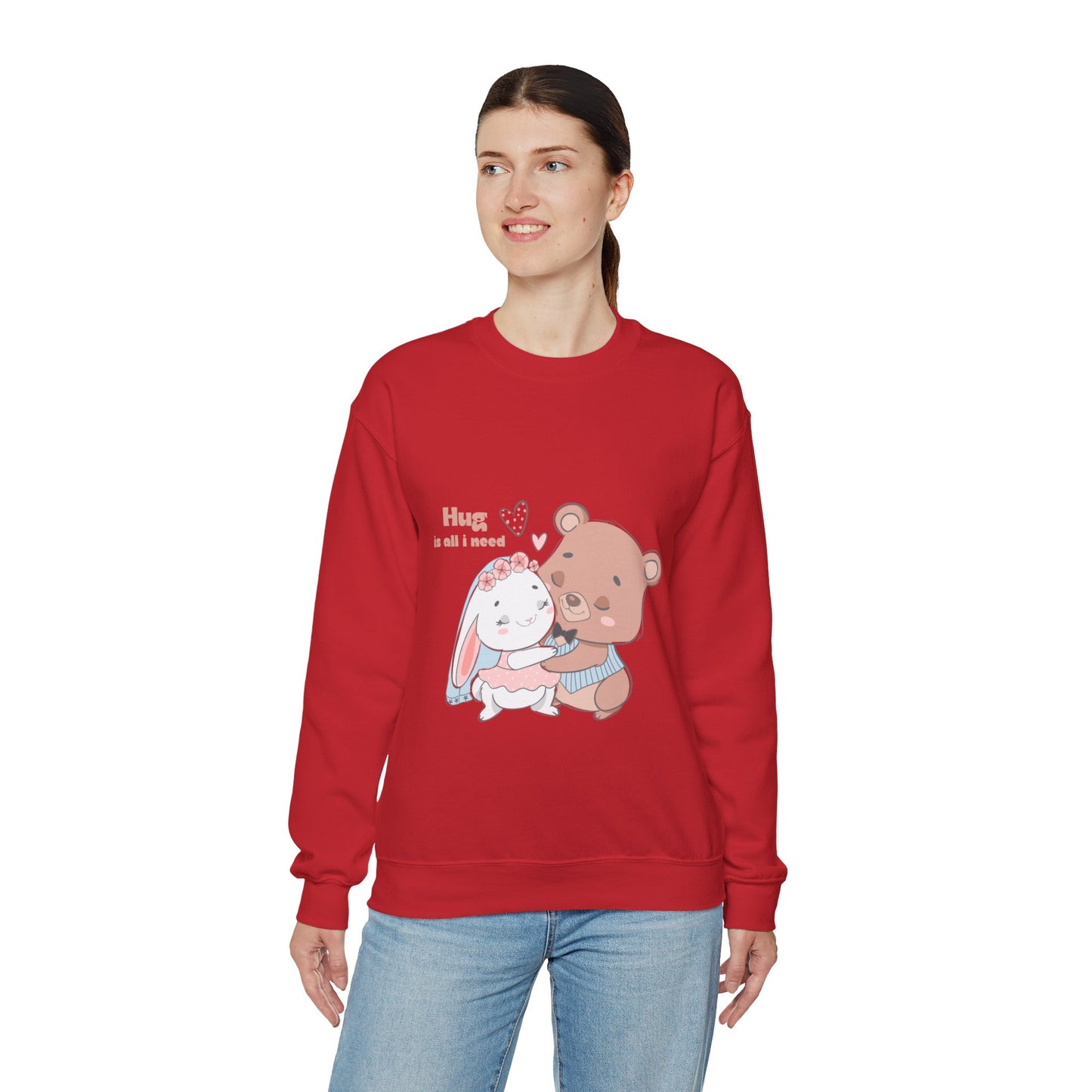 Hug is all i need Cute heavy Valentine's Special Sweatshirt for men and women