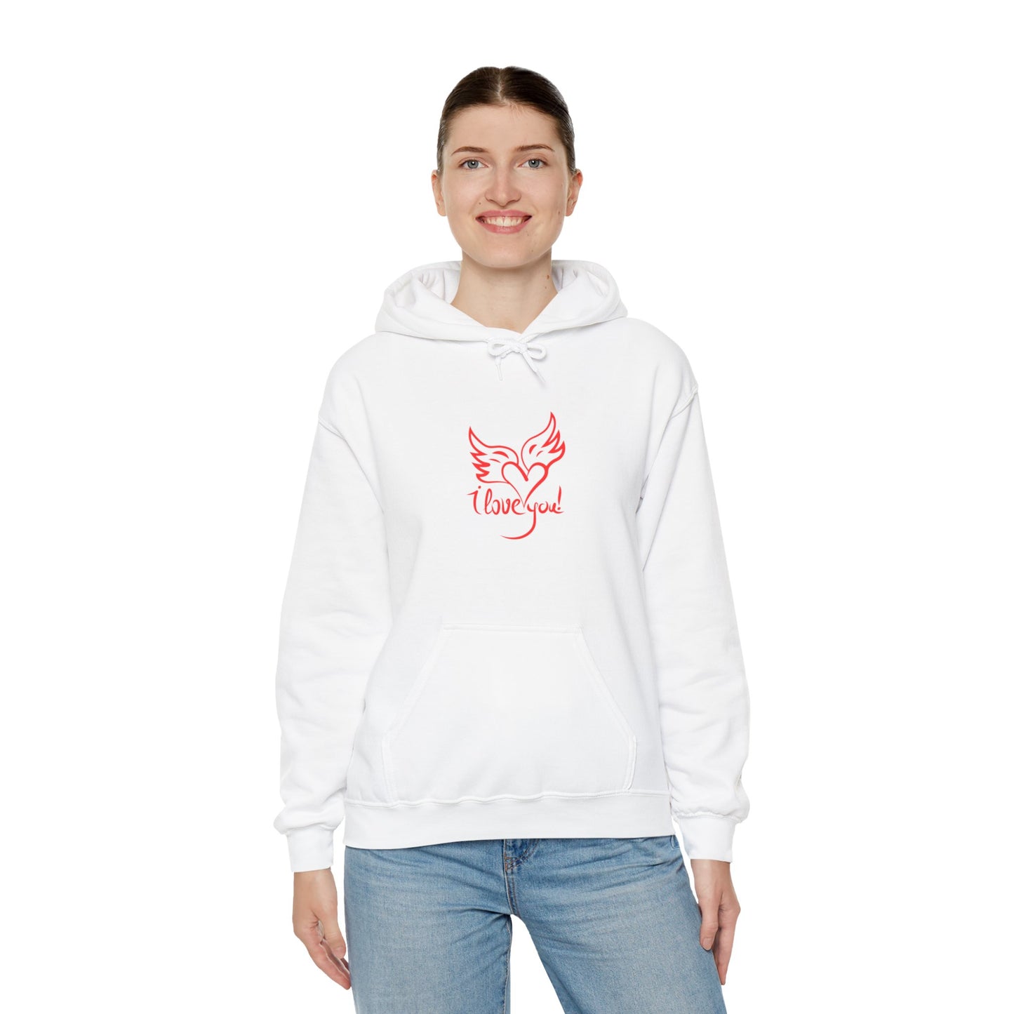 I love you beautiful valentine Heavy Hooded Sweatshirt for men and women