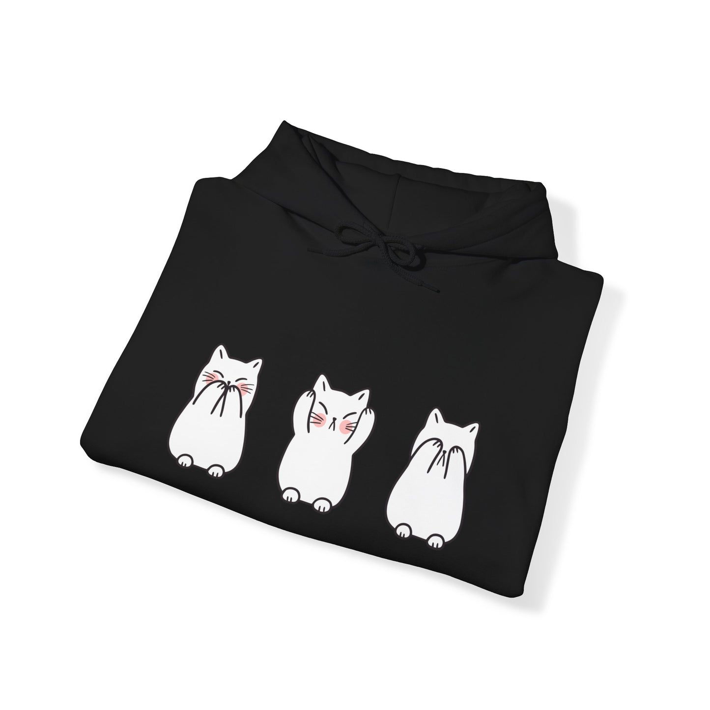 Cute kitty Heavy Hooded Sweatshirt for women