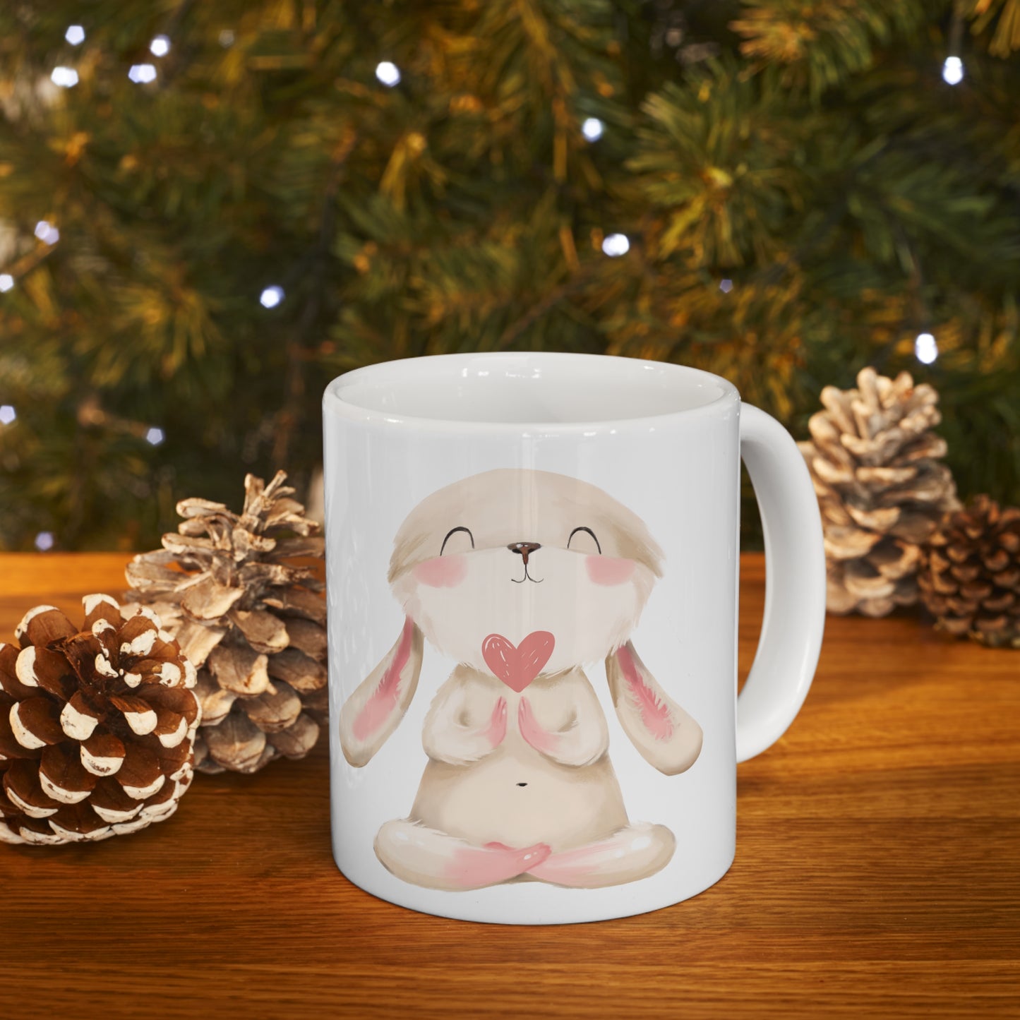 Cute bunny with heart Coffee  Mug 11oz