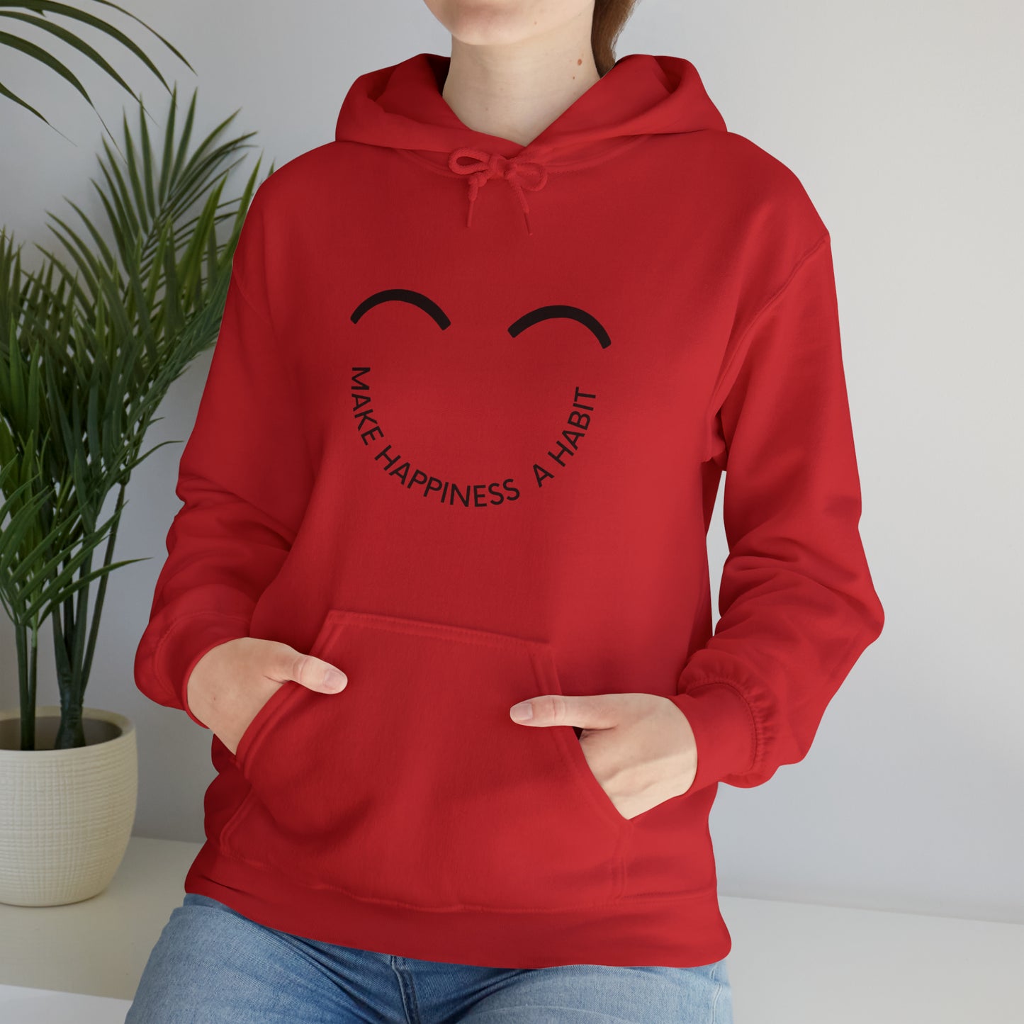 Make happiness a habit Heavy Blend™ Hooded Sweatshirt for men and women