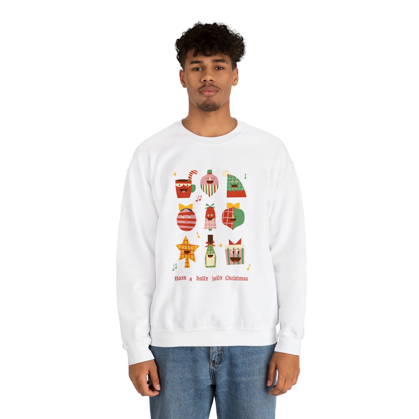 Have a HOLLY JOLLY Christmas Heavy Blend™ Crewneck Sweatshirt for men and women